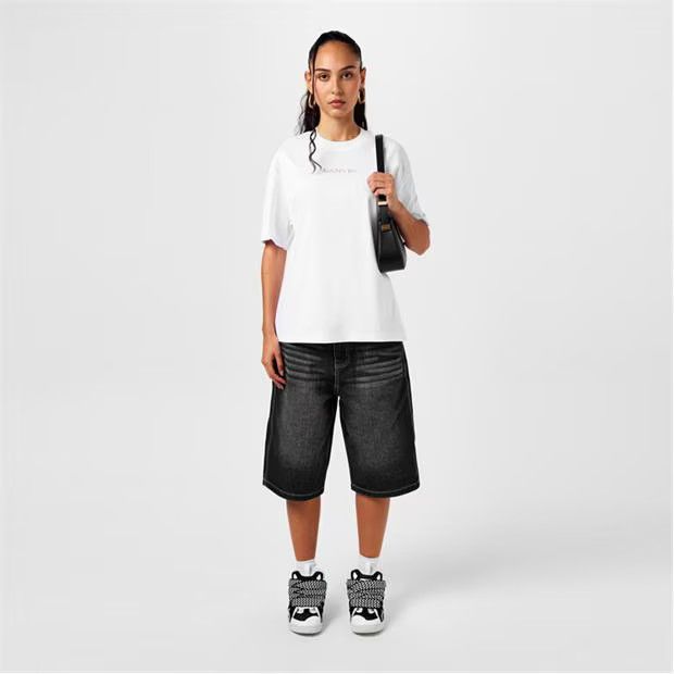 Lanvin o1g2r1mq1024 Logo T-Shirt in Optic White Size XS / US 0-2 / IT 36-38 - 6 Thumbnail