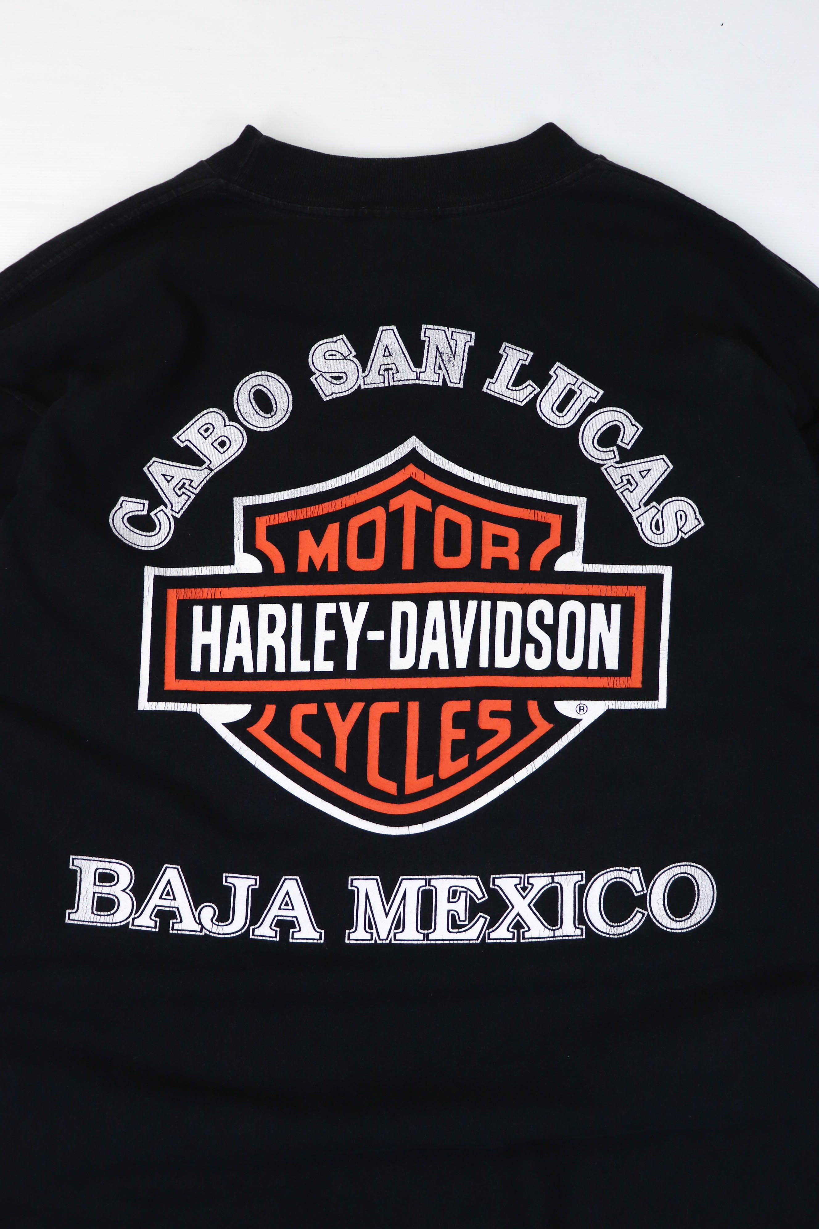 Harley Davidson 00s Vintage Harley Davidson Baja Mexico Big Logo Long Sleeve Size US XL / EU 56 / 4 - 4 Thumbnail
