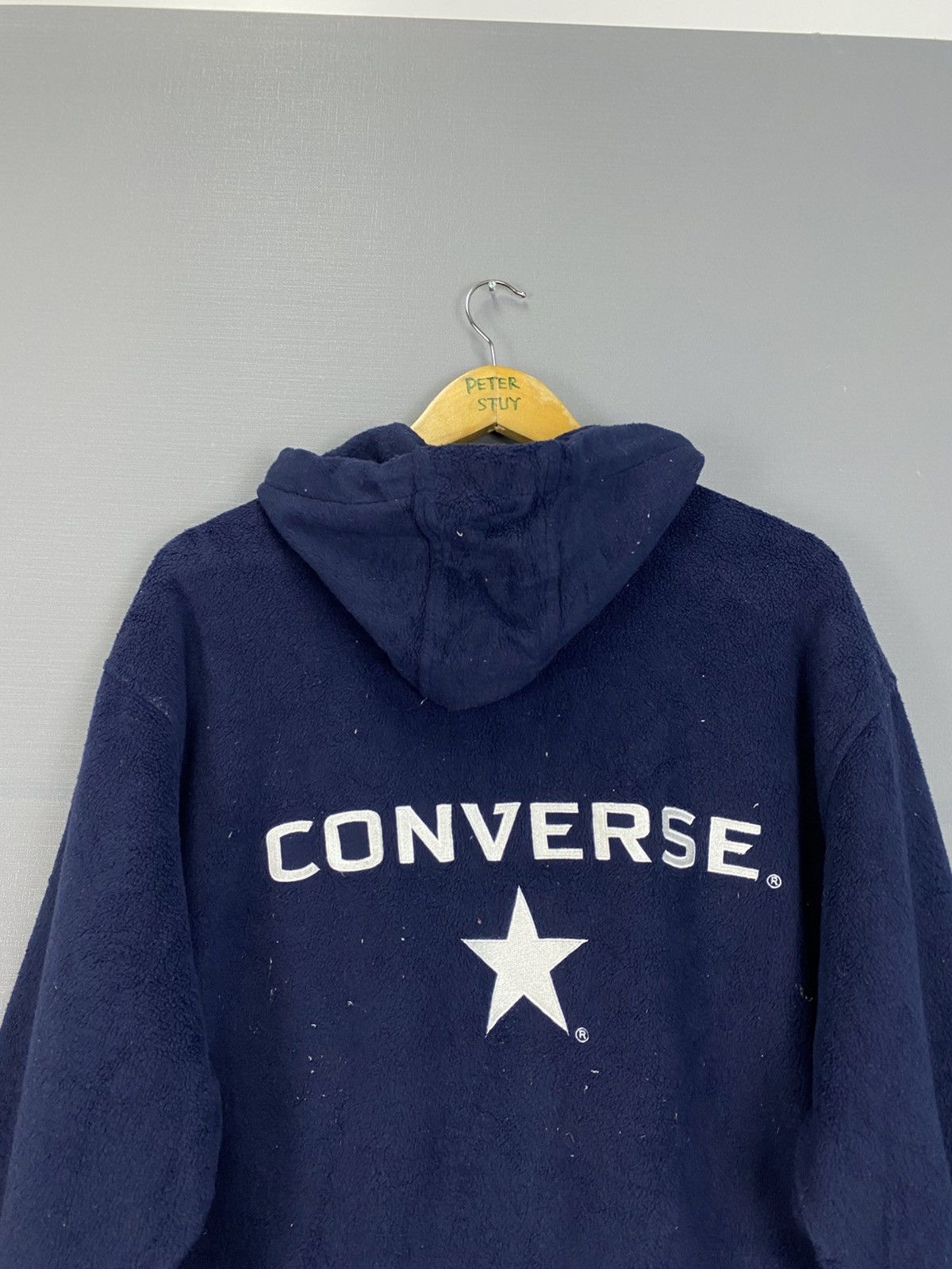 Converse × Vintage Vintage Converse Streetwear Fleece Hoodie Size US L / EU 52-54 / 3 - 9 Thumbnail