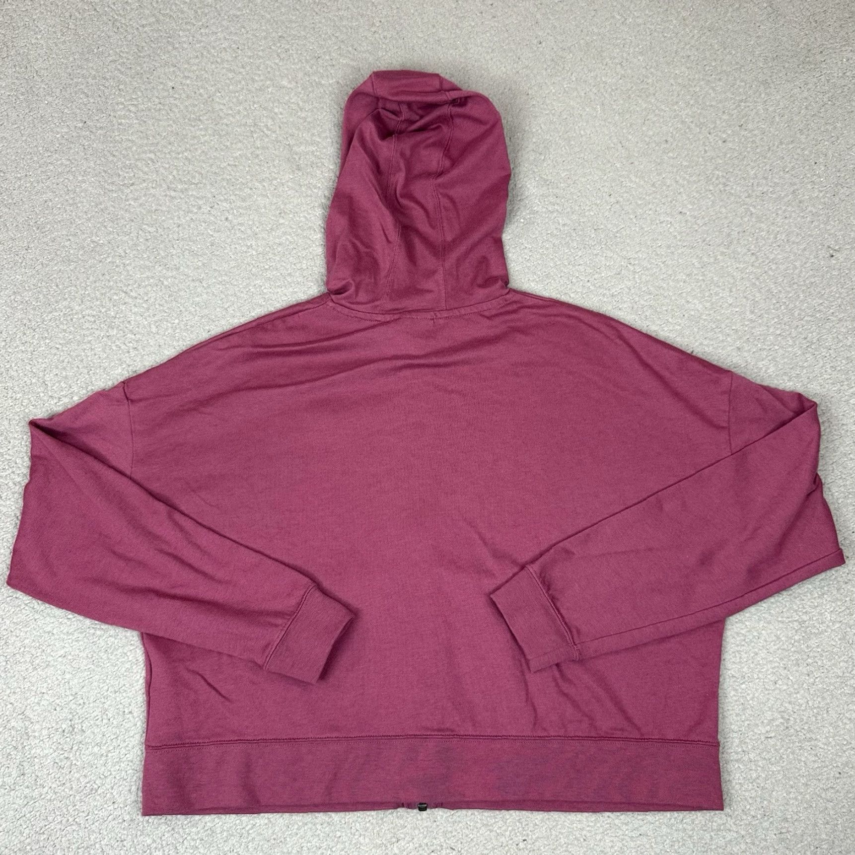 Nike VINTAGE Nike Jacket Womens M Red Burgundy Air Zip Up Cropped Hoodie Casual Workout Size M / US 6-8 / IT 42-44 - 5 Thumbnail