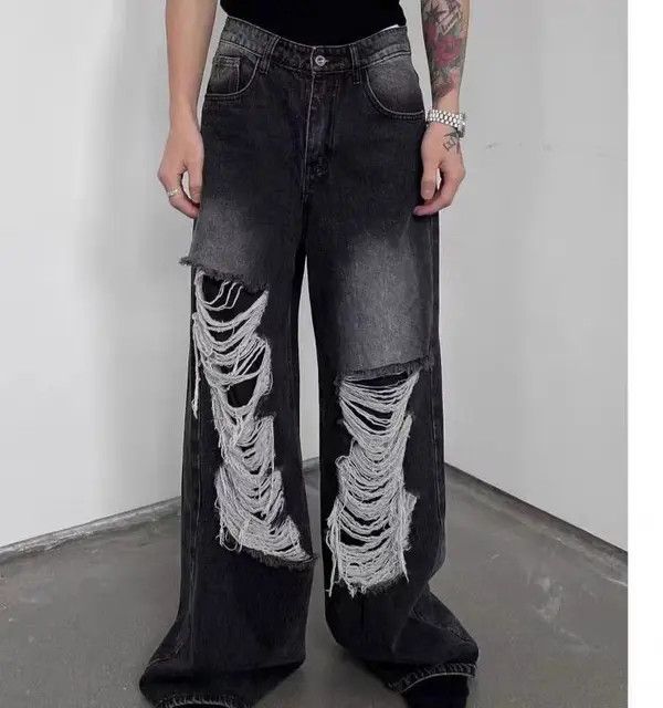 Japanese Brand Hirota x Hino Black High Street Vintage Loose Jeans Size US 32 / EU 48 - 8 Thumbnail