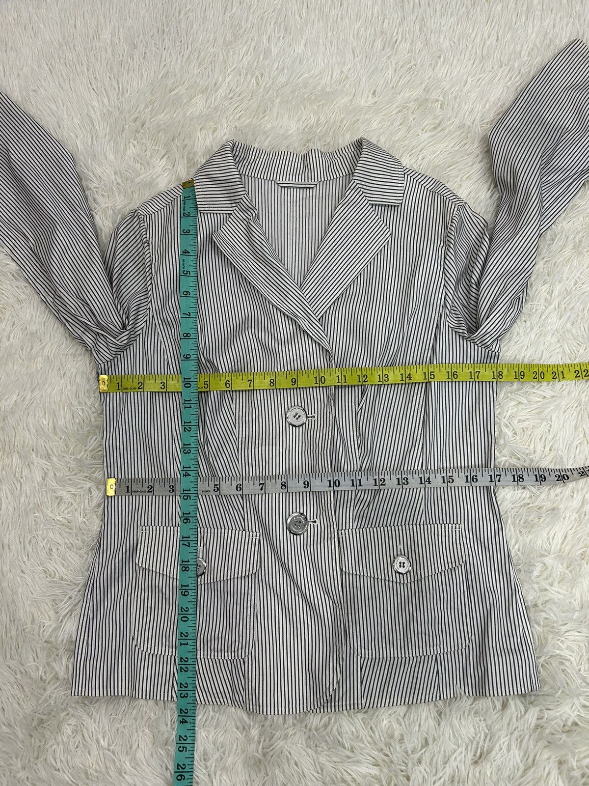 Burberry Burberry London Striped Cotton Blazer Jacket Made in Japan Size S / US 4 / IT 40 - 8 Thumbnail