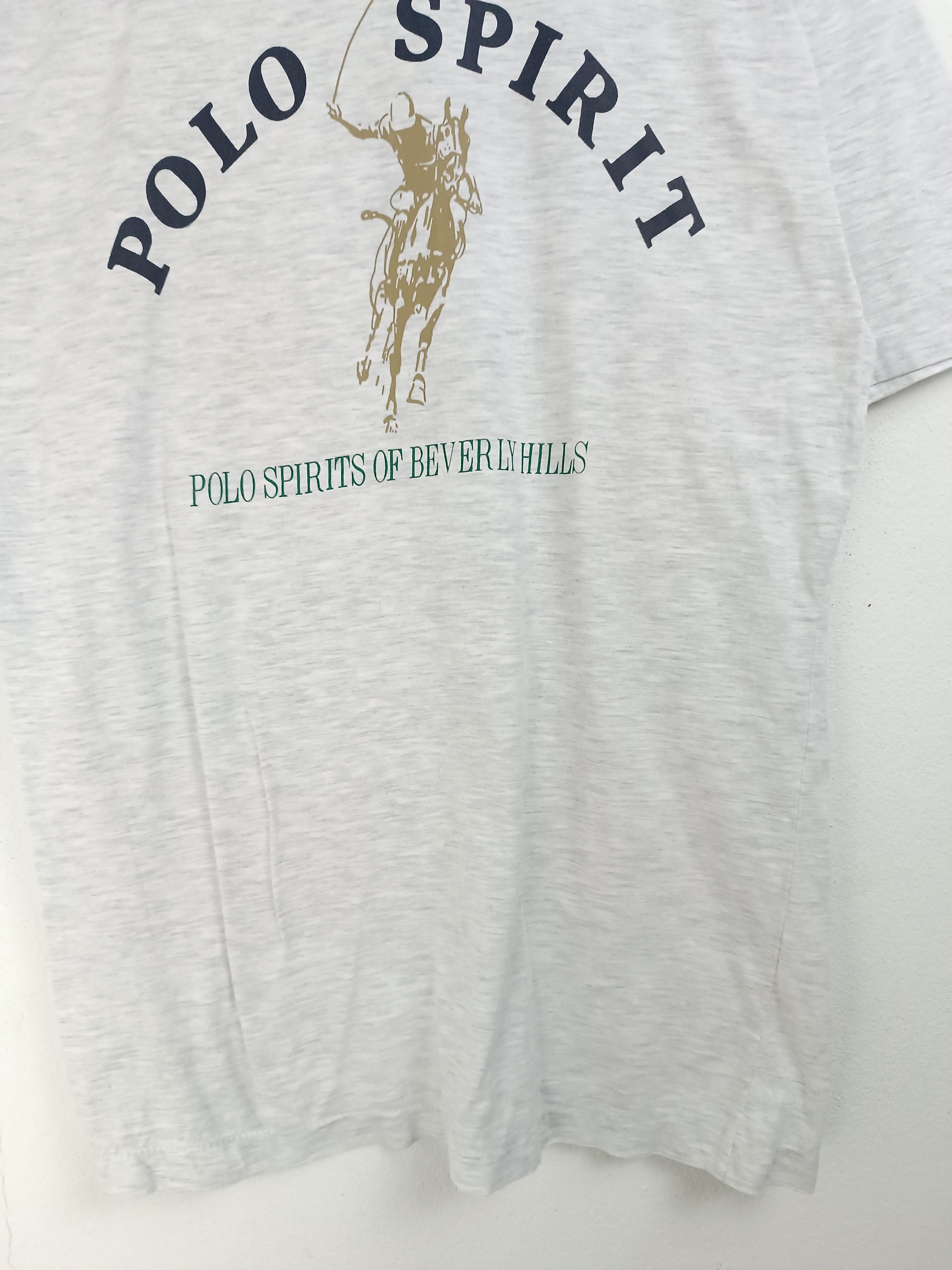 Vintage VINTAGE 90'S POLO SPIRIT CLASSIC LOGO SINGLE STITCH RARE TEE Size US M / EU 48-50 / 2 - 9 Thumbnail