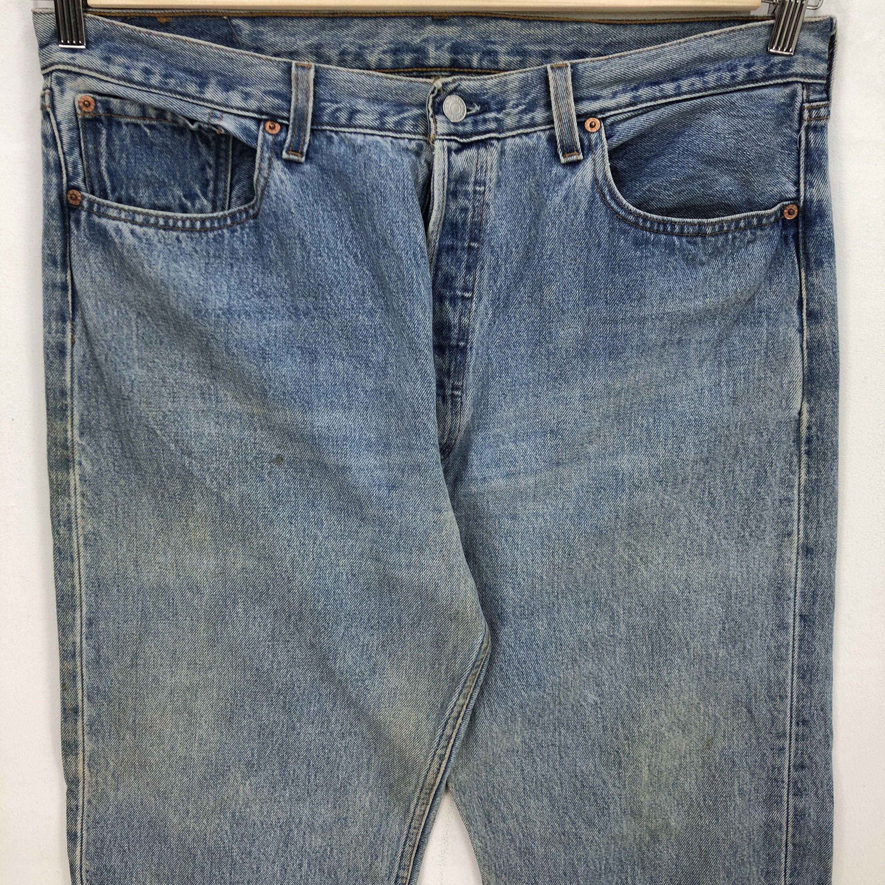 Levi's Vintage 90s Levis 501 Sun Faded Jeans Levi's 501 Denim Size US 36 / EU 52 - 3 Thumbnail