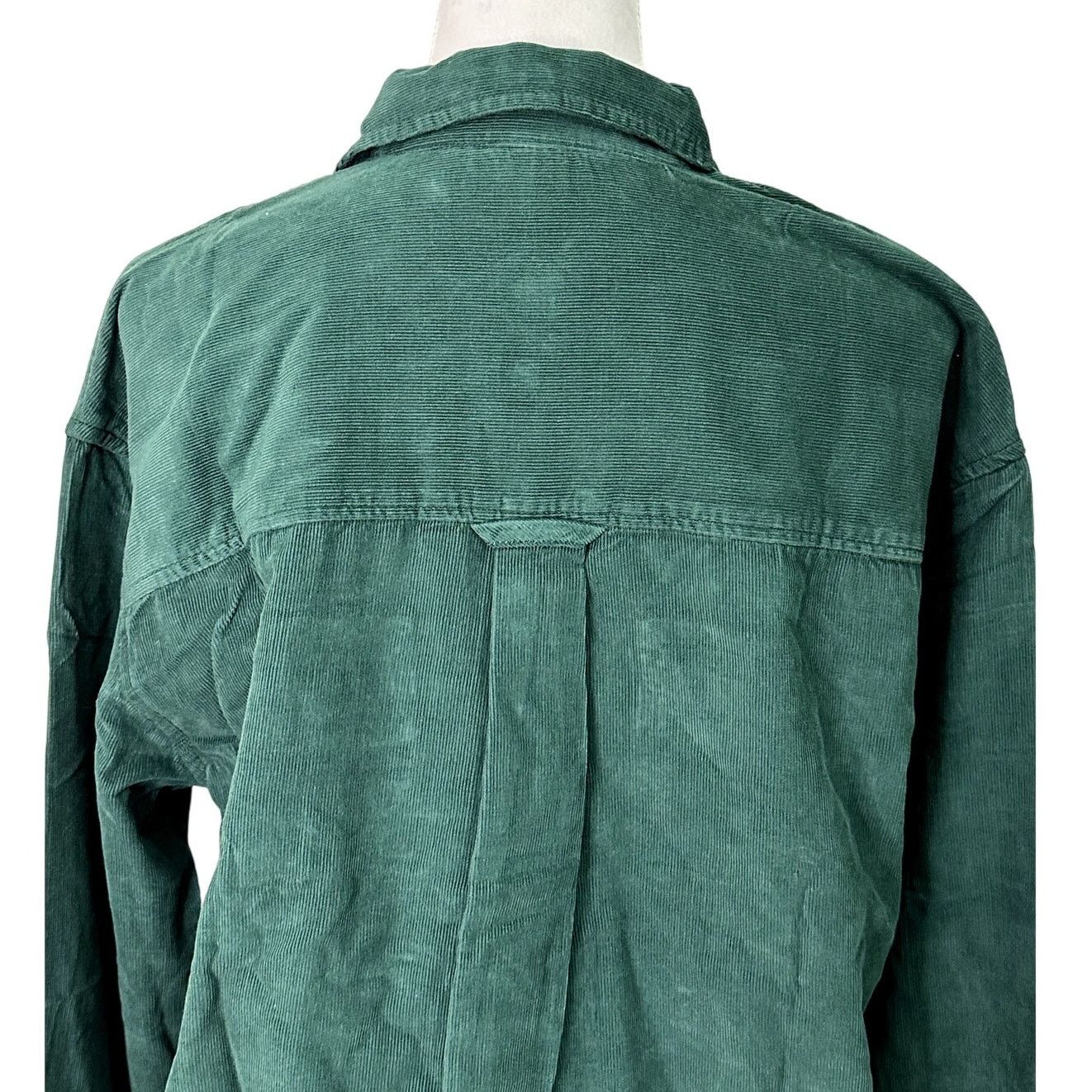 BP. BP Crop Shirt Jacket Button-Up Corduroy Green Women's M NWT Size M / US 6-8 / IT 42-44 - 6 Thumbnail