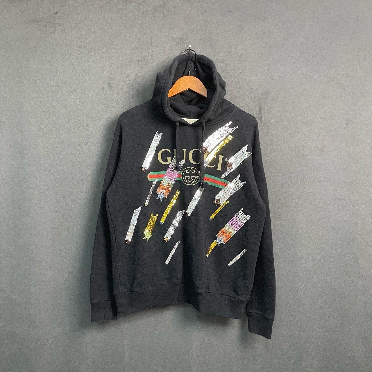 Gucci Gucci Black meteor scale hoodie 2501-Nextarrow Size US S / EU 44-46 / 1 - 1 Thumbnail