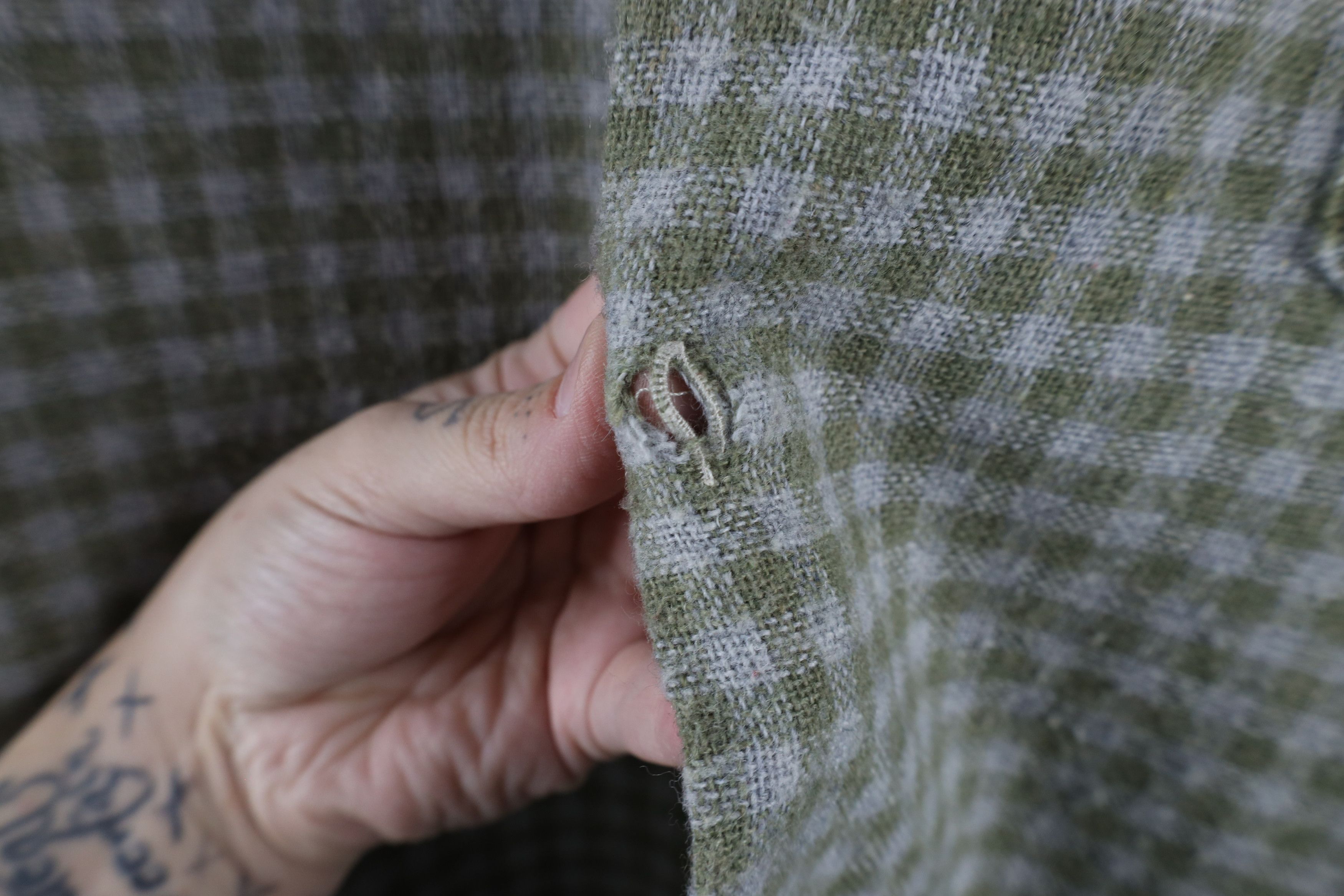 Vintage Vintage 70s Streetwear Leather Trim Wool Knit Button Shirt Size US M / EU 48-50 / 2 - 9 Thumbnail