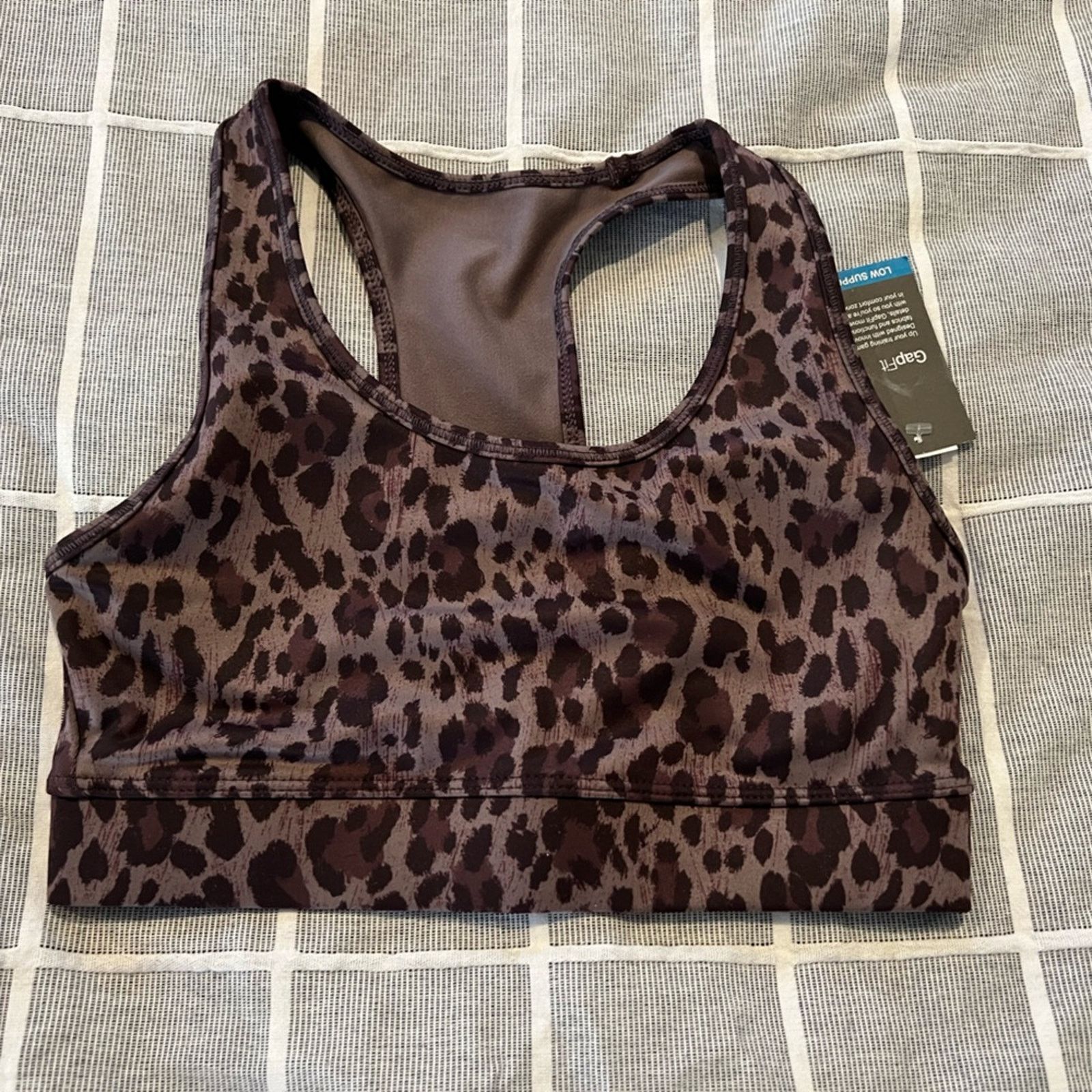 Gap GAP Fit T Back Sports Bra Cheetah Print Size XS NWT Size ONE SIZE - 1 Thumbnail
