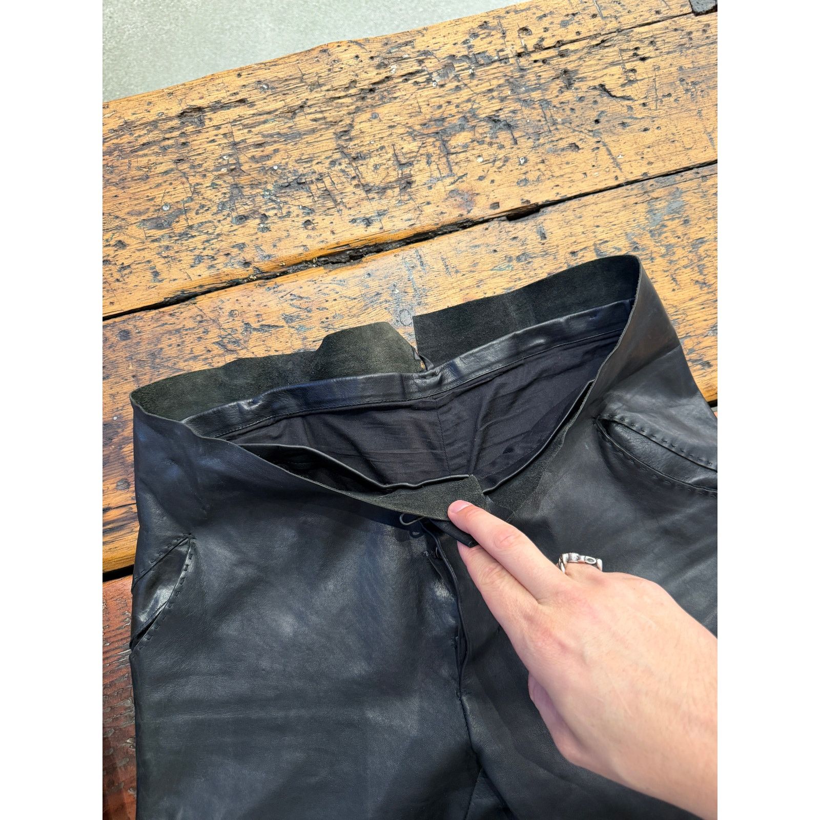 Ma+ MA+ Black Leather Pants Size US 32 / EU 48 - 9 Thumbnail