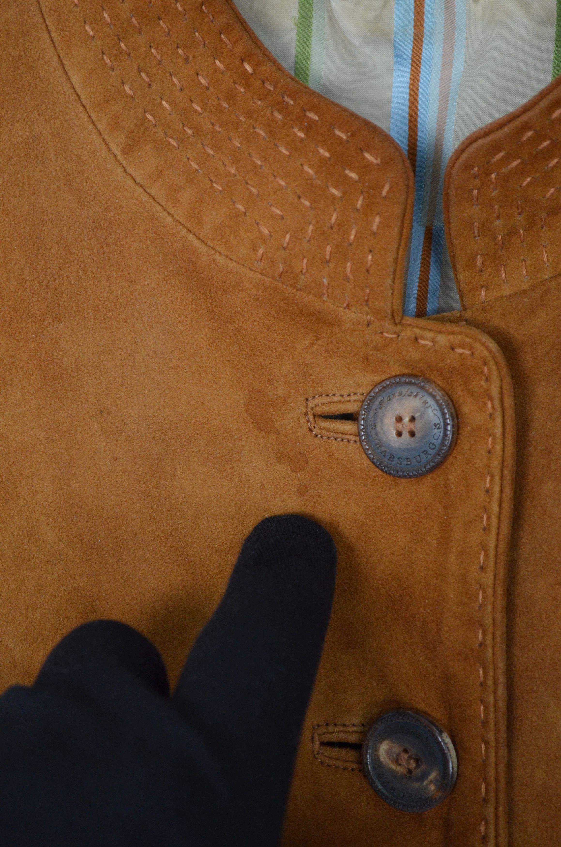 Designer Kleider Habsburg Manufaktur Lambskin Suede Brown Jacket US8 Size M / US 6-8 / IT 42-44 - 5 Thumbnail