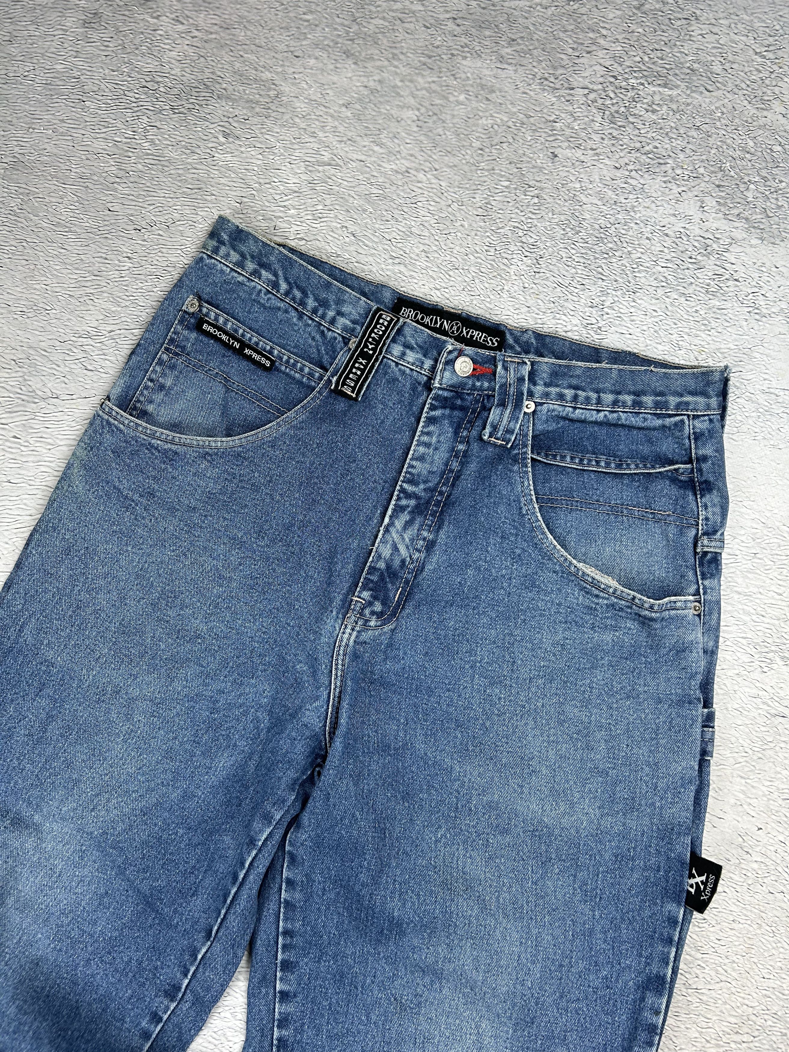JNCO × Japanese Brand × Vintage Brooklyn Xpress Vintage carpenter jeans Baggy Work wear Rap Size US 36 / EU 52 - 6 Thumbnail