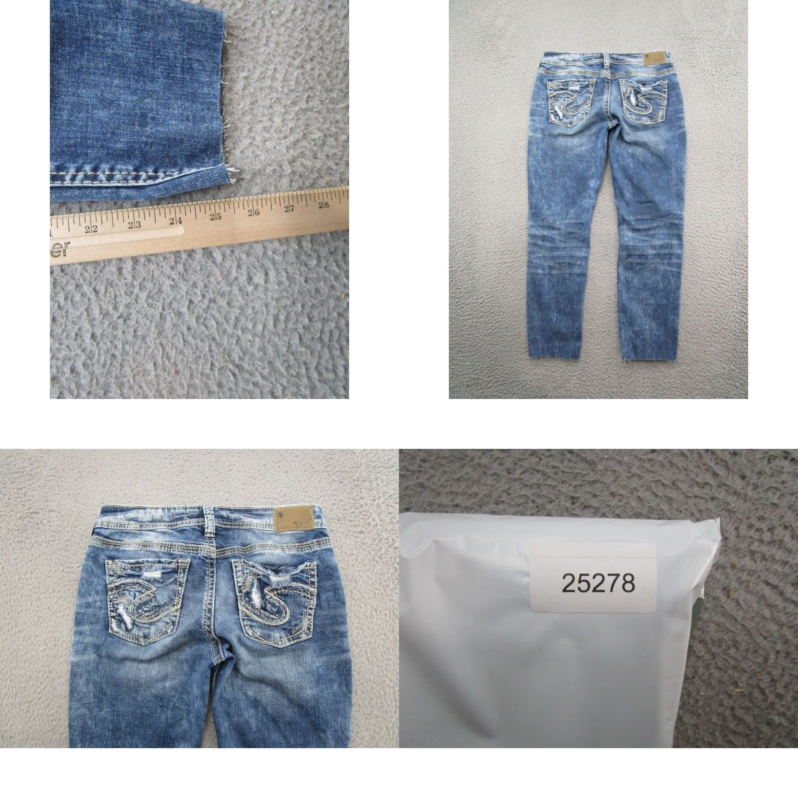 Silver Jeans Co. Silver Jeans Boyfriend Denim Cut Off Jeans 30 Blue Stretch Women Mens Size 30" / US 8 / IT 44 - 9 Thumbnail