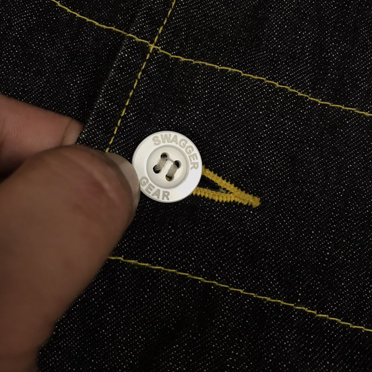 Swagger SWAGGER DENIM JACKET COAT YELLOW LINE STYLE Size US M / EU 48-50 / 2 - 8 Thumbnail