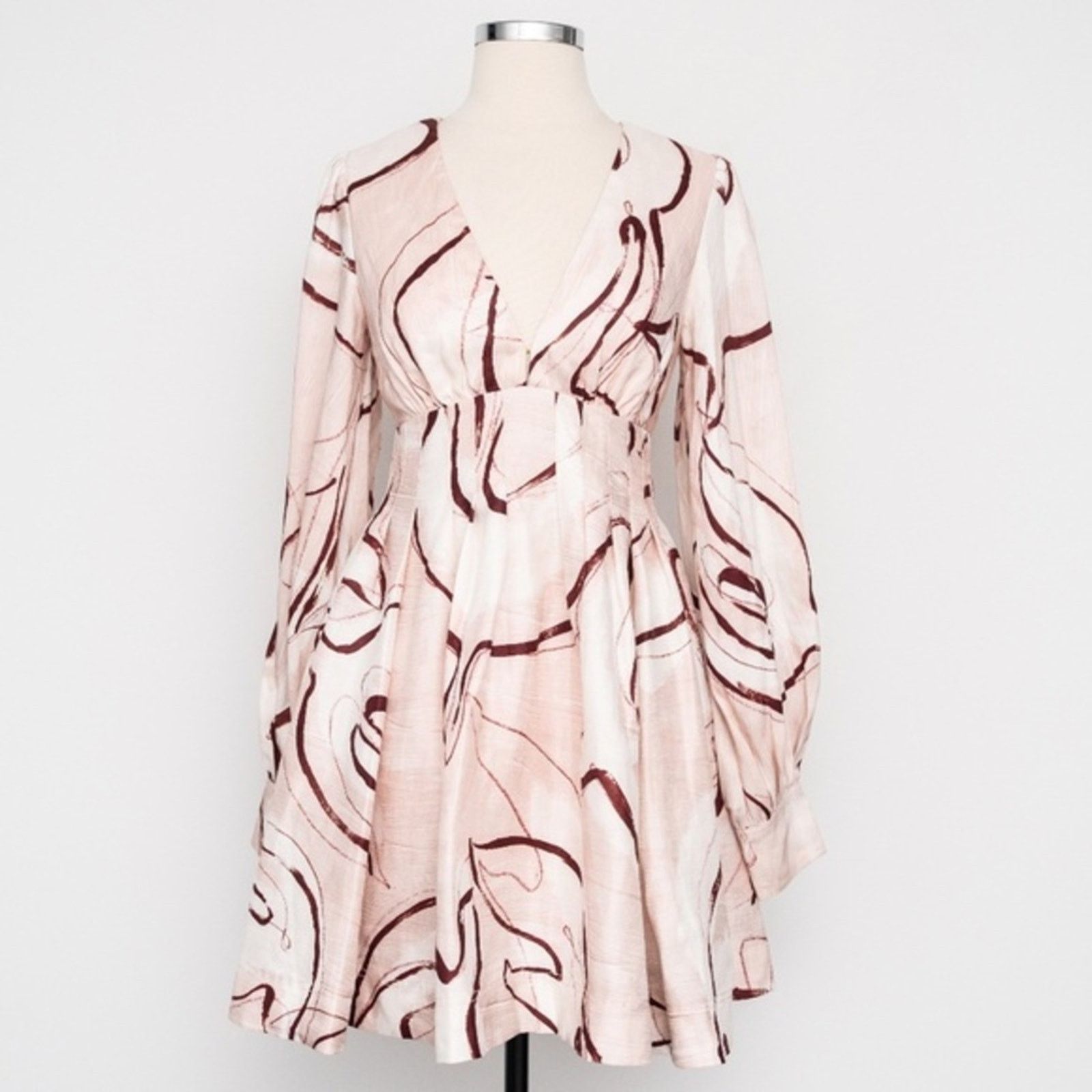 Aje. Amelia Plunge Mini Dress.