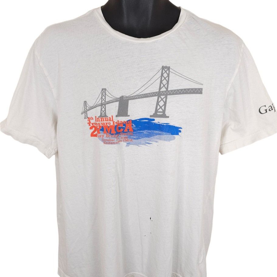 Other Bay Bridge Swim T Shirt Mens Size Large White Y2K Treasure Size US L / EU 52-54 / 3 - 1 Thumbnail