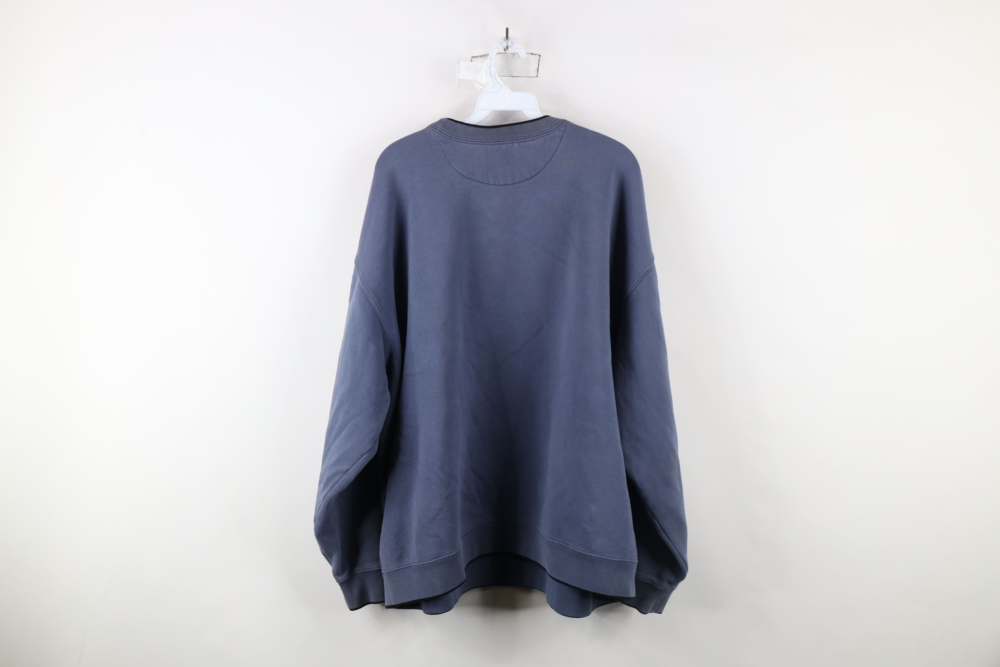 Vintage Vintage 90s Streetwear Big Fish Bass Fishing Sweatshirt Blue Size US XXL / EU 58 / 5 - 14 Thumbnail
