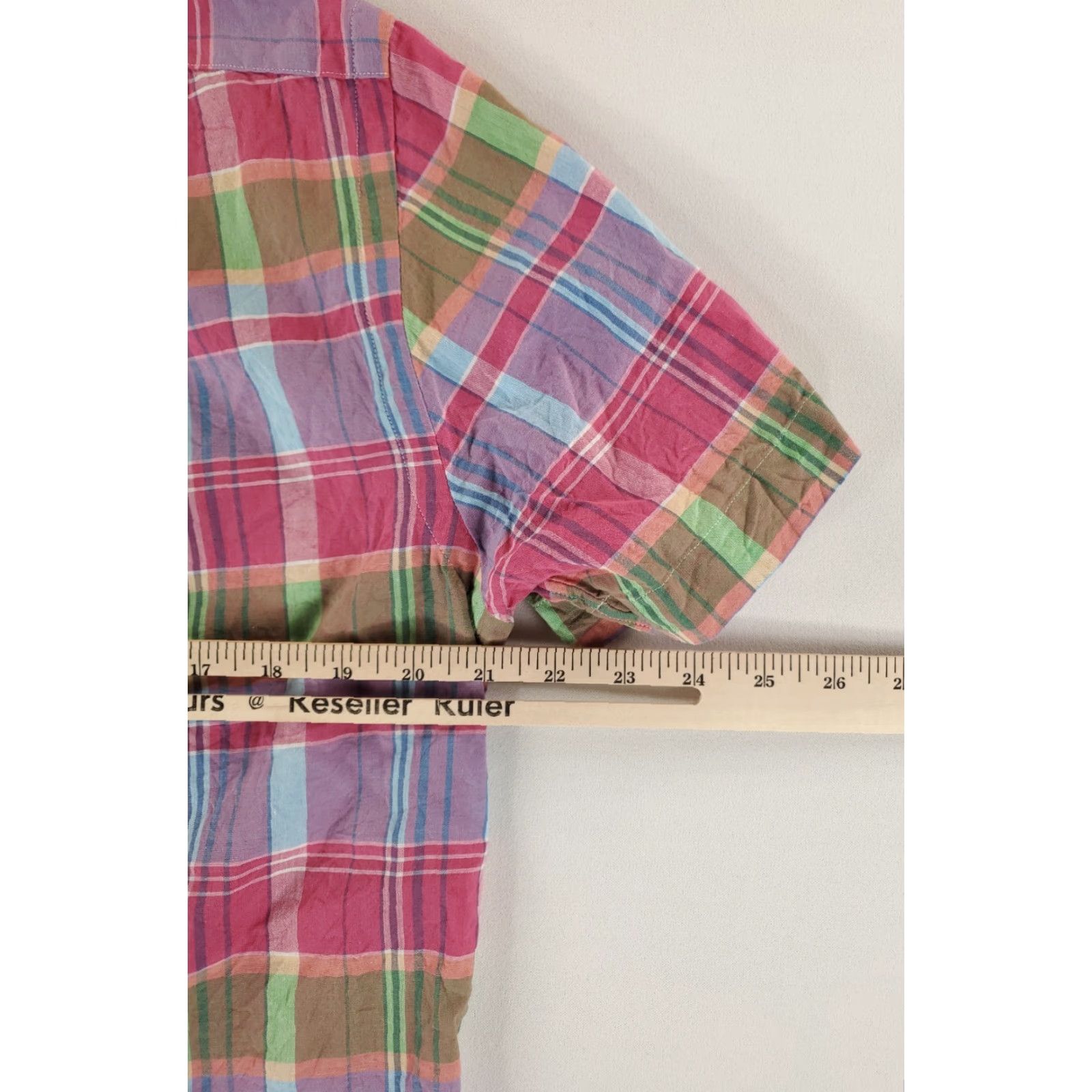 Ralph Lauren Ralph Lauren Shirt Button Down Madras Plaid Pastel Short Sleeve Mens M Multicolor Size US M / EU 48-50 / 2 - 5 Thumbnail