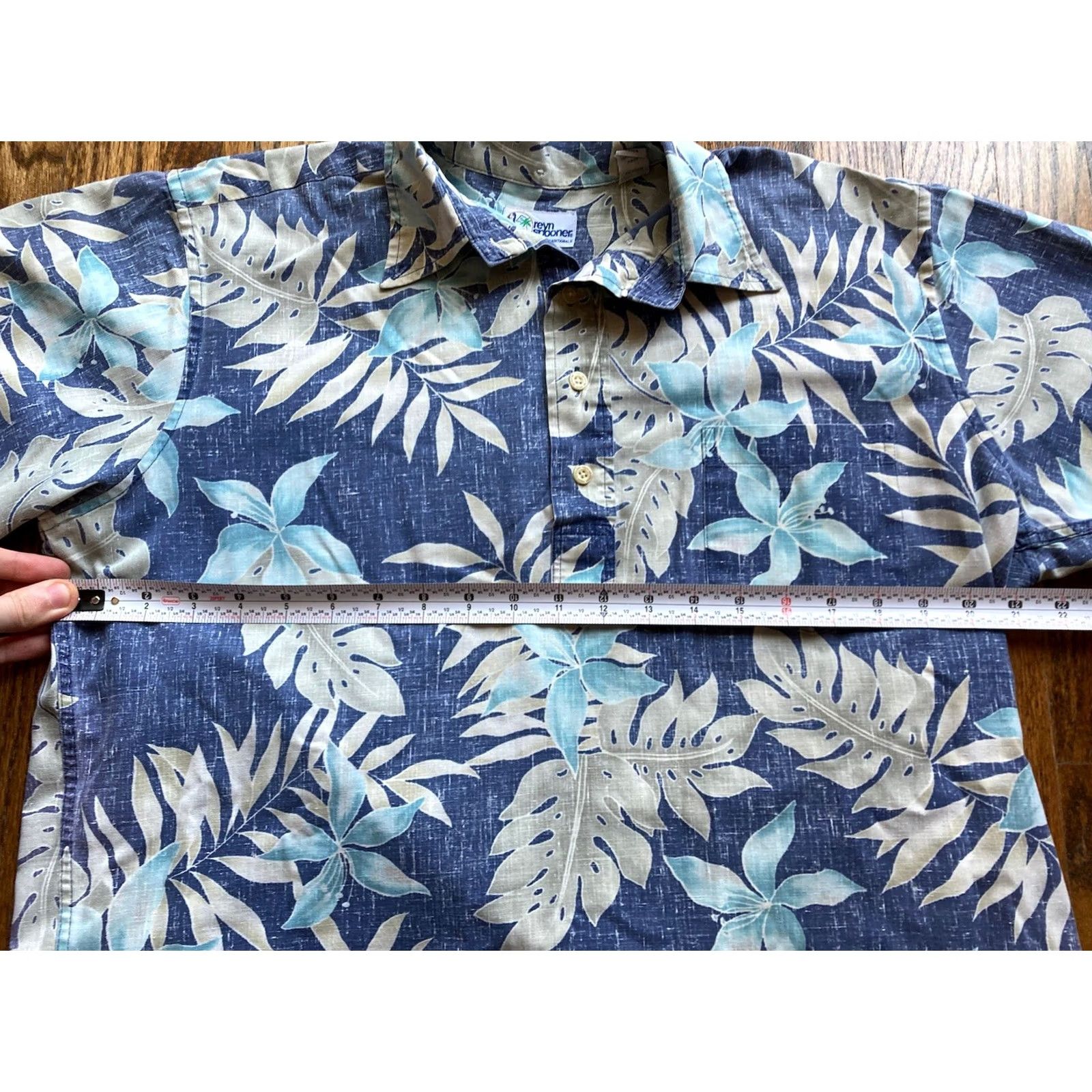 Reyn Spooner VINTAGE Reyn Spooner Shirt Mens Size Medium Floral Blue Green Hawaiian Polo Size US M / EU 48-50 / 2 - 6 Thumbnail