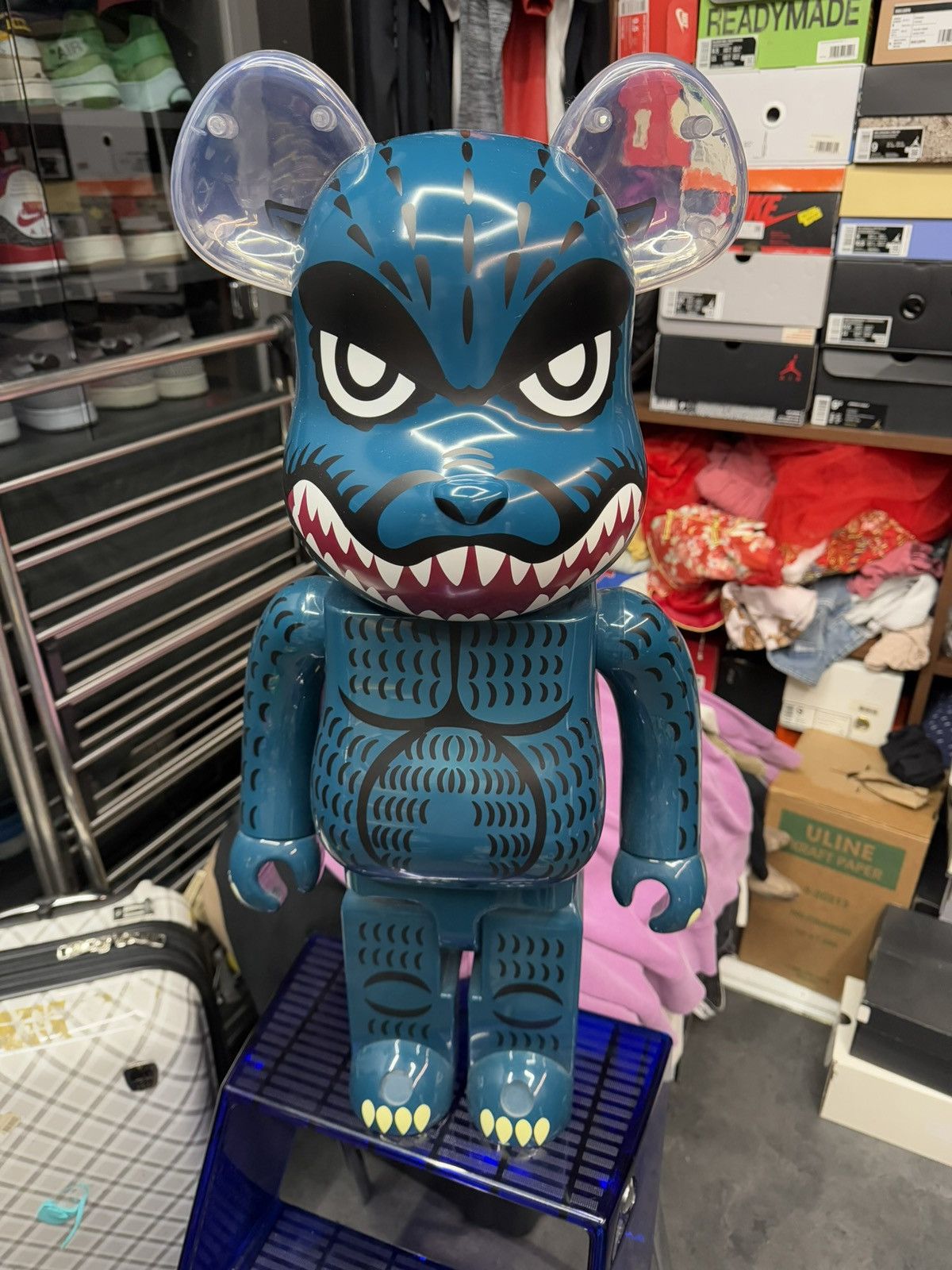 Medicom Toy Bearbrick Godzilla 1000% Blue Medicom Size ONE SIZE - 2 Thumbnail