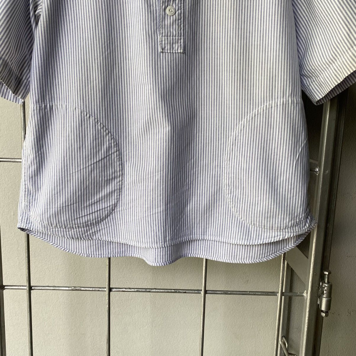 Danton DANTON Light Blue & White Striped Sailor Collar Shirt Size XS / US 0-2 / IT 36-38 - 7 Thumbnail