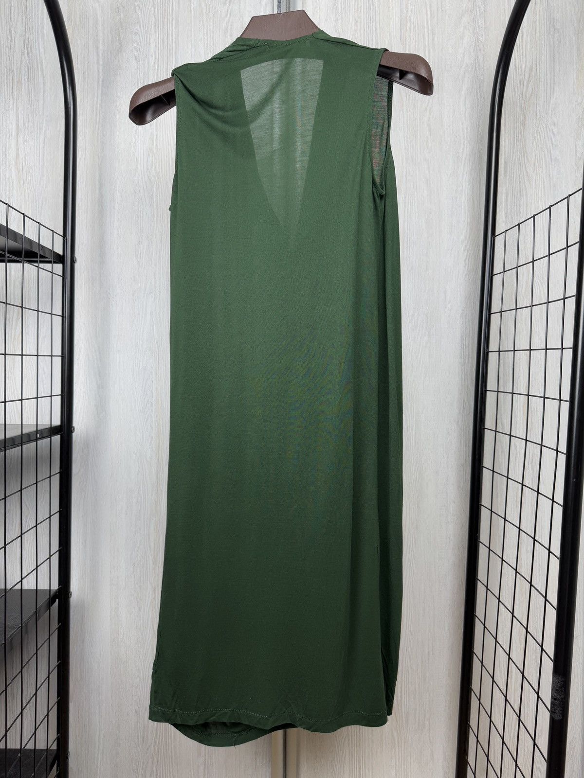 Acne Studios Acne Studios 2015 Green Natifa Draped Loose Lyocell Dress Size XS / US 0-2 / IT 36-38 - 6 Thumbnail