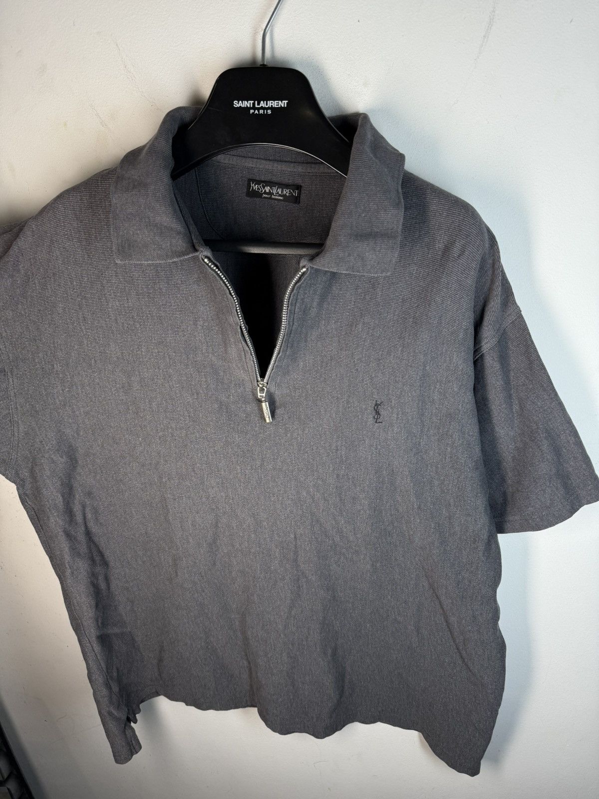 Yves Saint Laurent 90s YSL Polo Shirt Grey YSL Shirt YSL Tee Size US XL / EU 56 / 4 - 13 Thumbnail