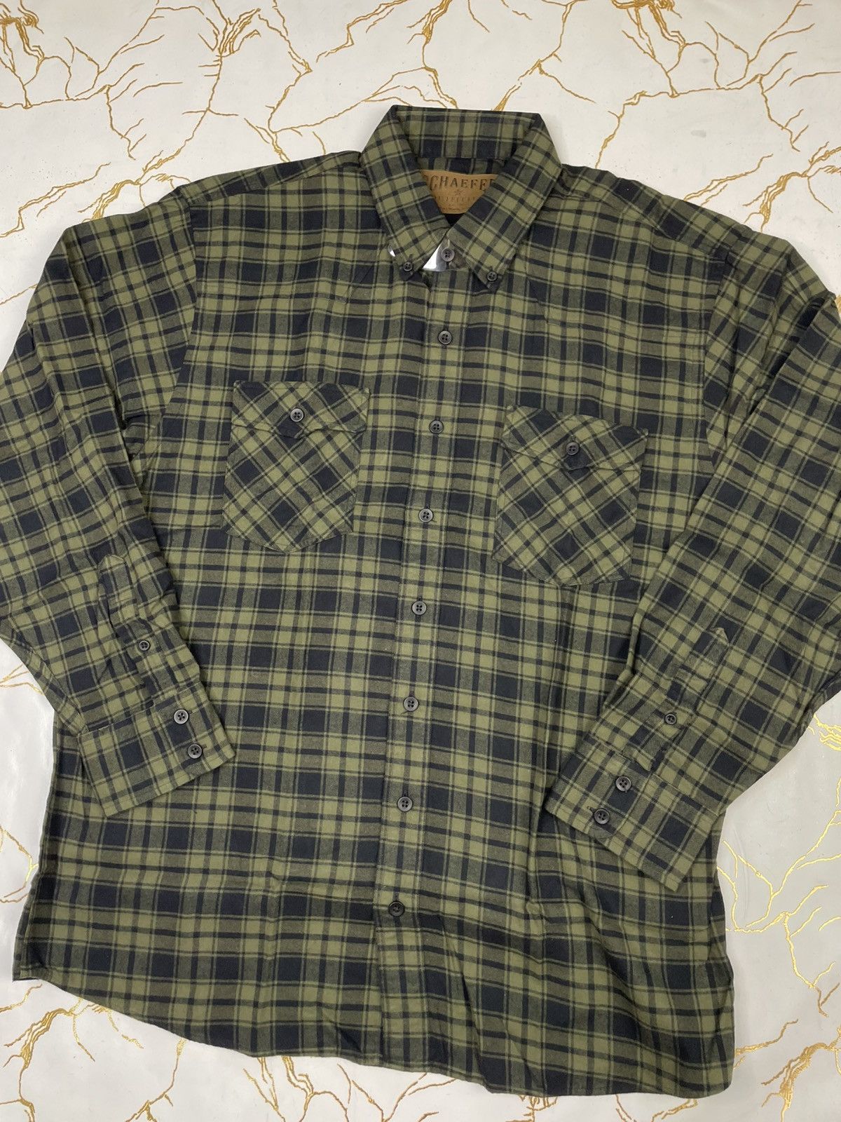 Other New Schaefer Green Black Pioneer Flannel Button Up Large LT Size US L / EU 52-54 / 3 - 3 Thumbnail