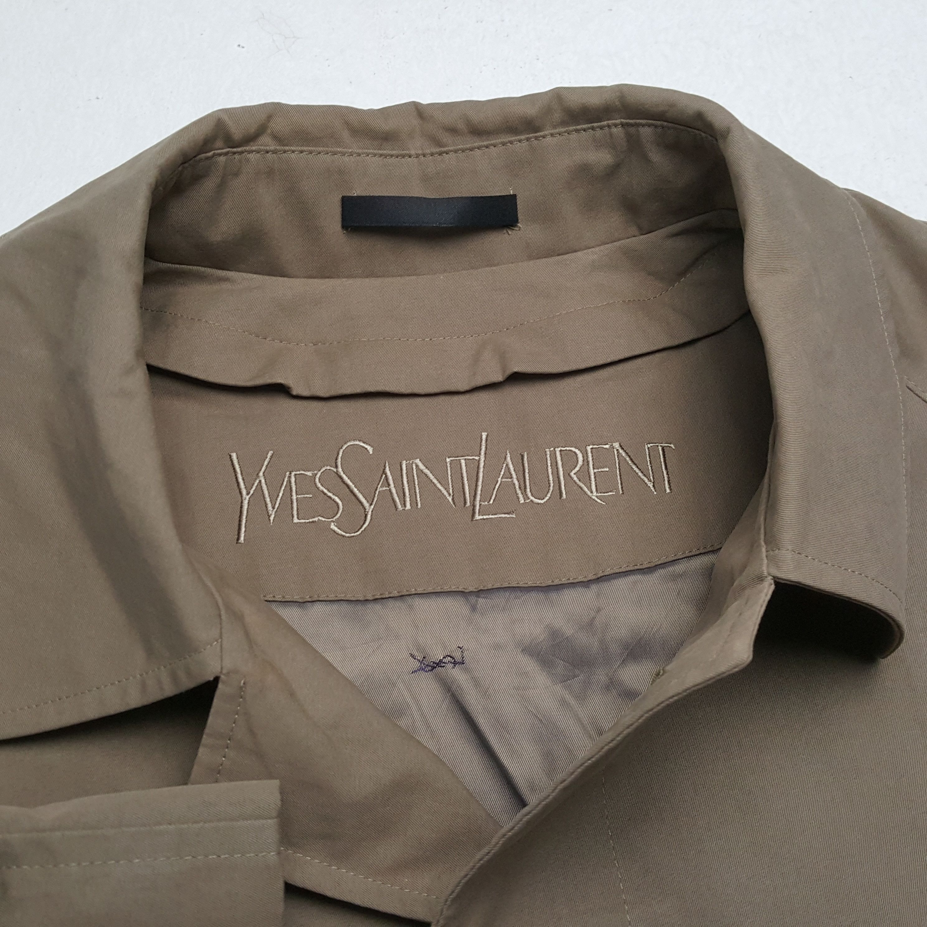 Vintage Vintage YVES SAINT LAURENT Fashion Brand Trench Coat Jacket Size US L / EU 52-54 / 3 - 10 Thumbnail