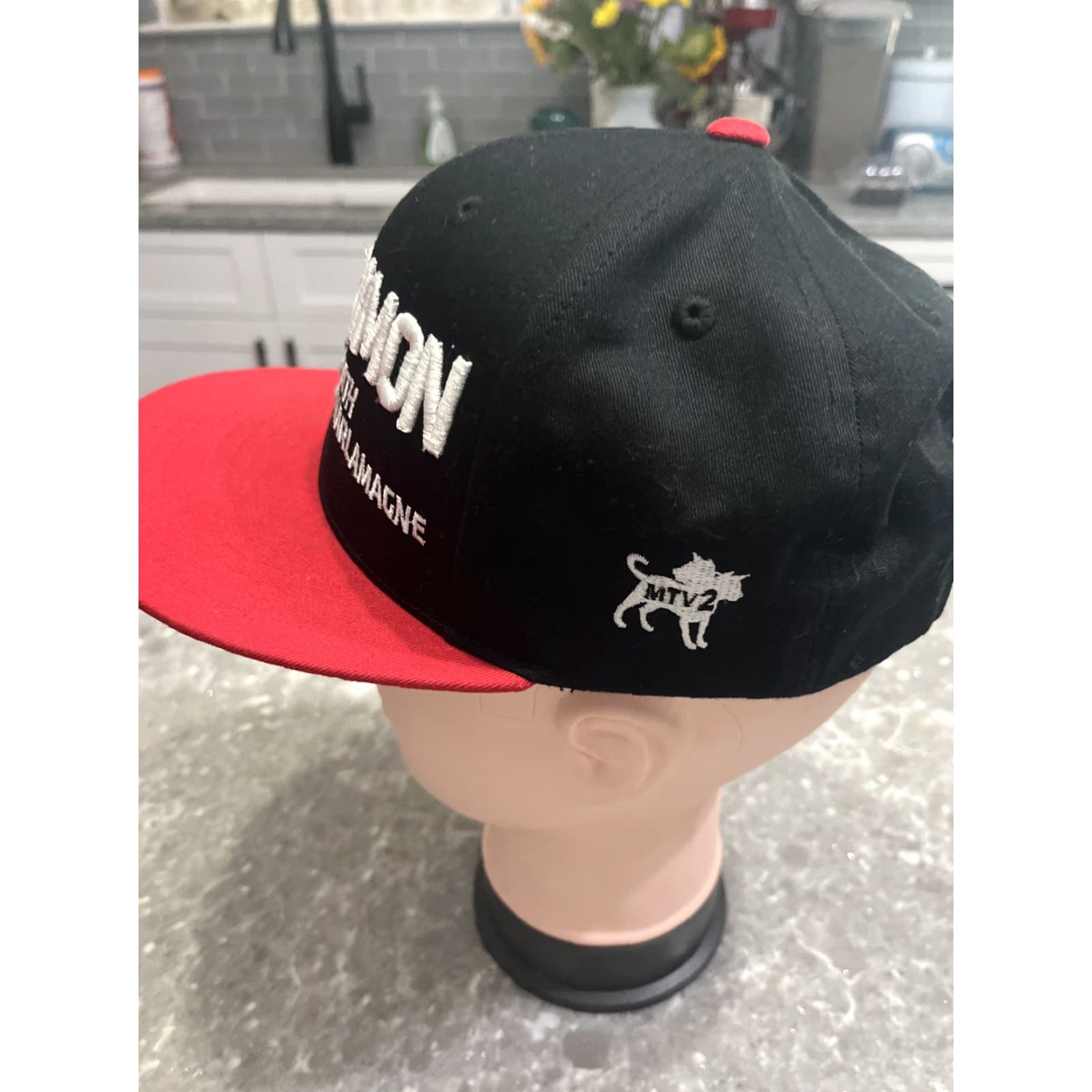 Vintage VINTAGE MTV2 Uncommon Sense With Charlamagne Cap Hat Unisex One Size Black Red Baseball Cap Mens Womens Boys Girls KB ETHOS Size ONE SIZE - 2 Thumbnail