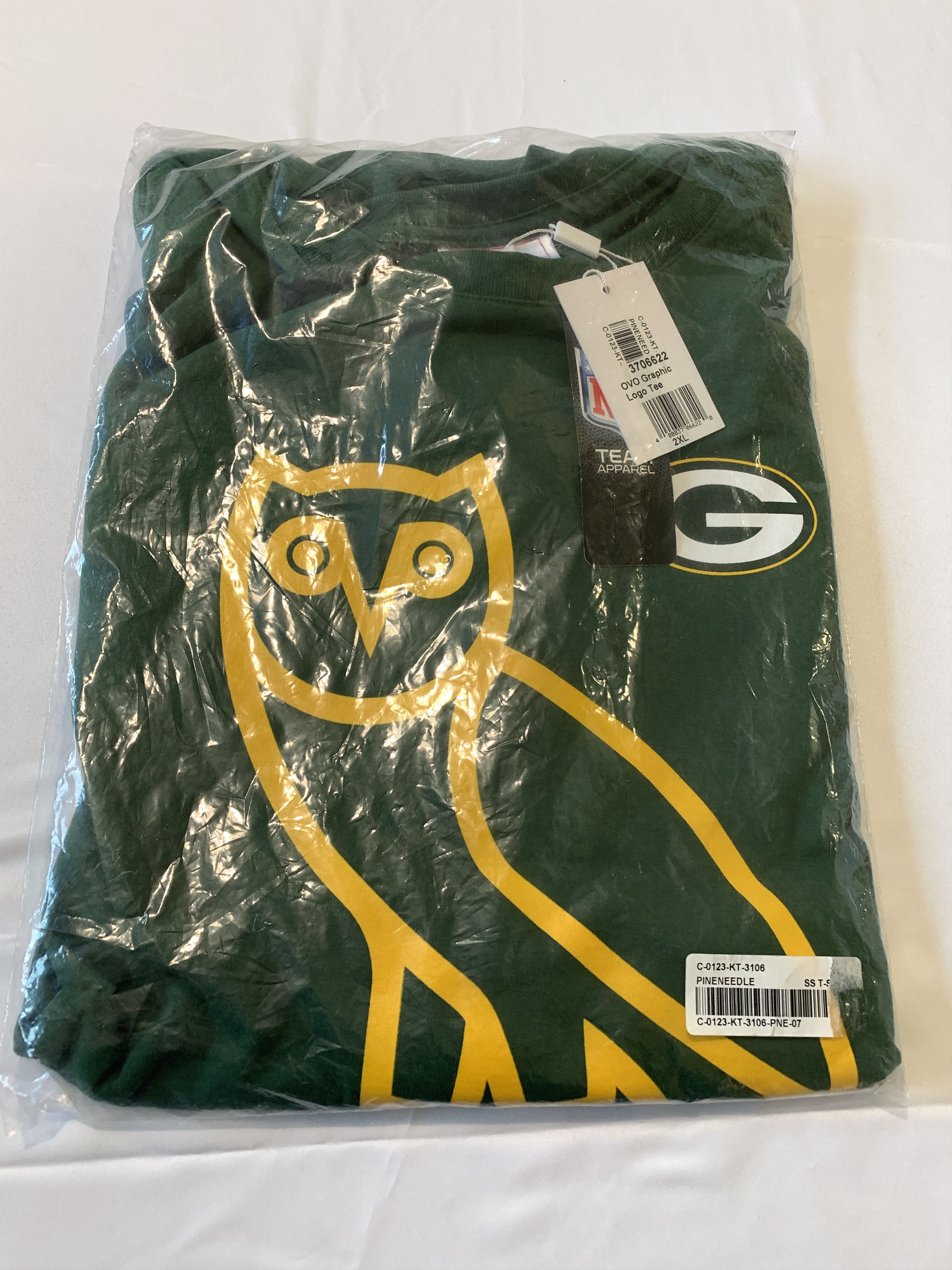 Drake *RARE* OVO x NFL Green Bay Packers OG Owl T-Shirt Size US XXL / EU 58 / 5 - 3 Thumbnail