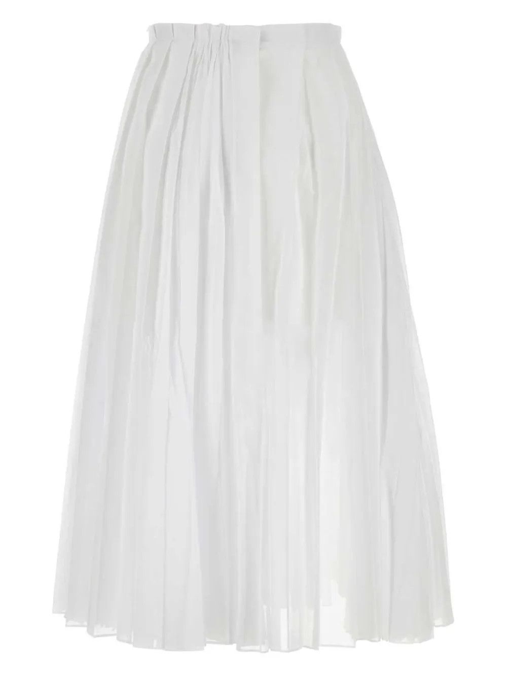 Jil Sander o1y1025 Midi Skirt in White Size 27" / US 4 / IT 40 - 2 Thumbnail