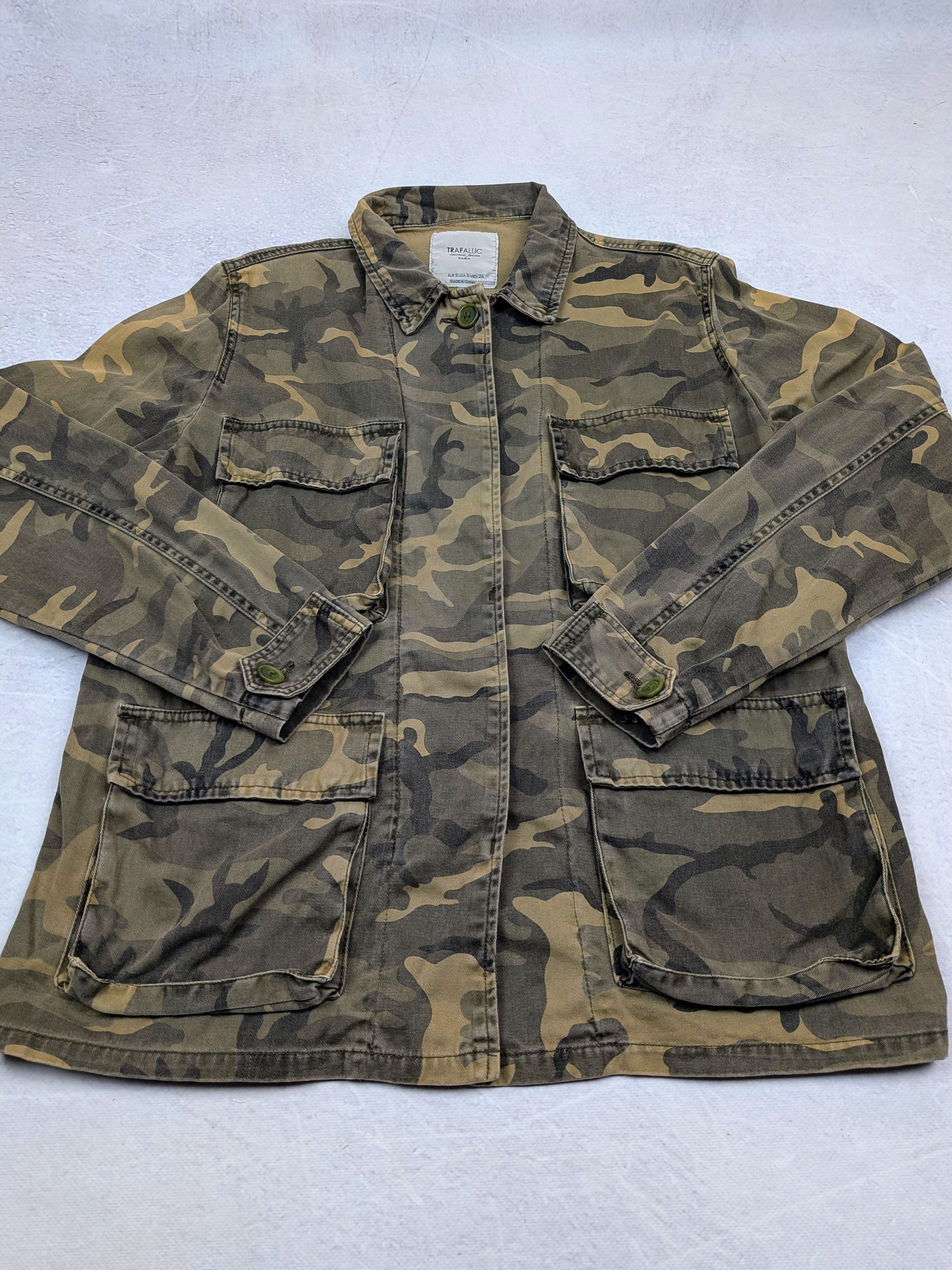 Zara Zara Trafaluc Camouflage Utility Field Jacket Size S/M Size US S / EU 44-46 / 1 - 3 Thumbnail