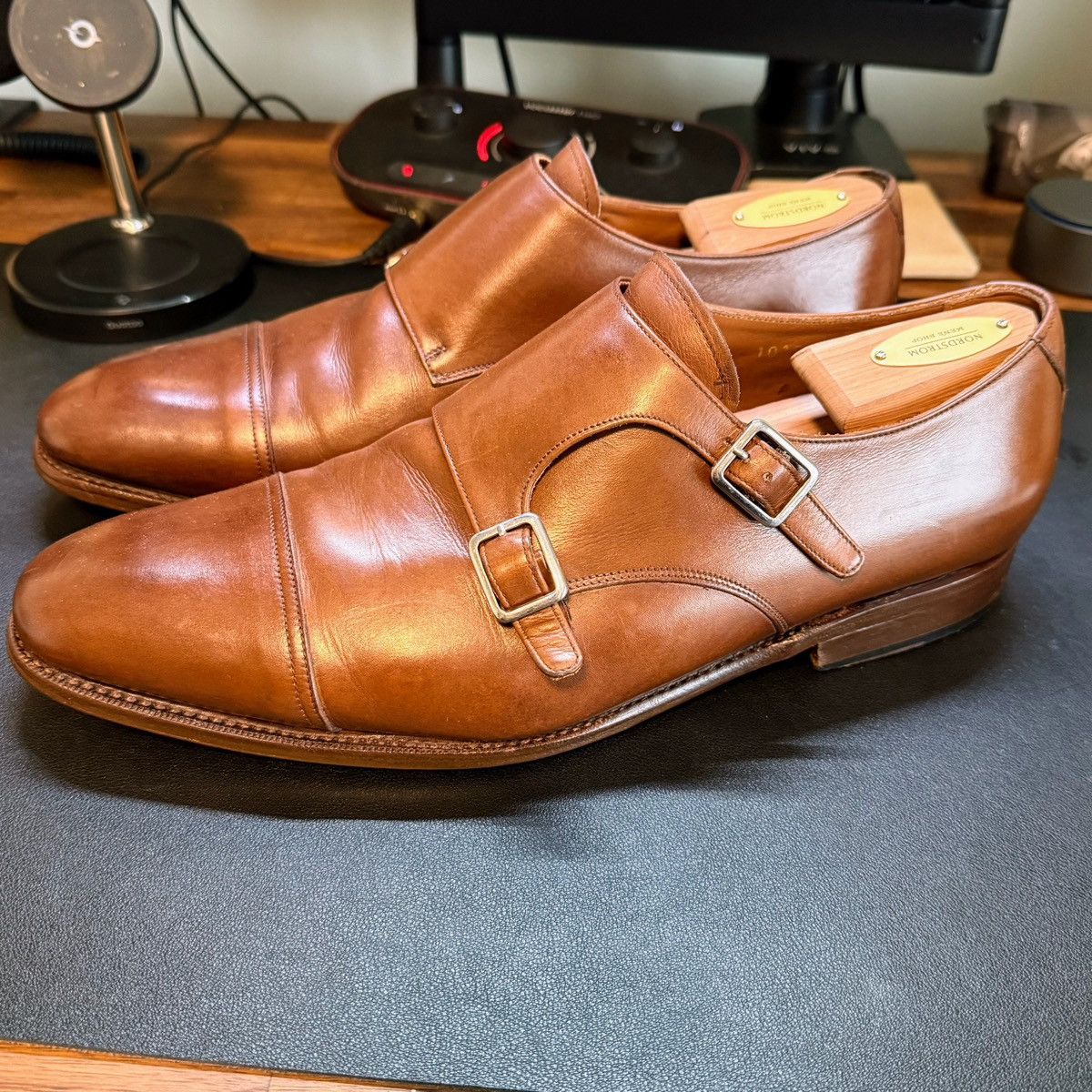 Meermin Meermin Double Monk Strap – Tan Calf – UK 10 / US 11D Size US 11 / EU 44 - 2 Thumbnail