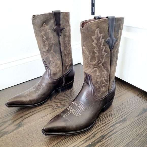 Genuine Leather Zodiac Leather/Suede Embroidered Cowboy Boot Classic Size US 10.5 / IT 40.5 - 5 Thumbnail