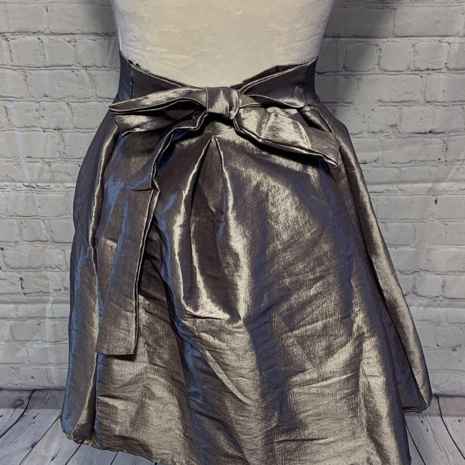 & Other Stories Cleo Metallic Flared A-Line Swing Casual Party Mini Skirt Size 42" / US 20 - 1 Thumbnail