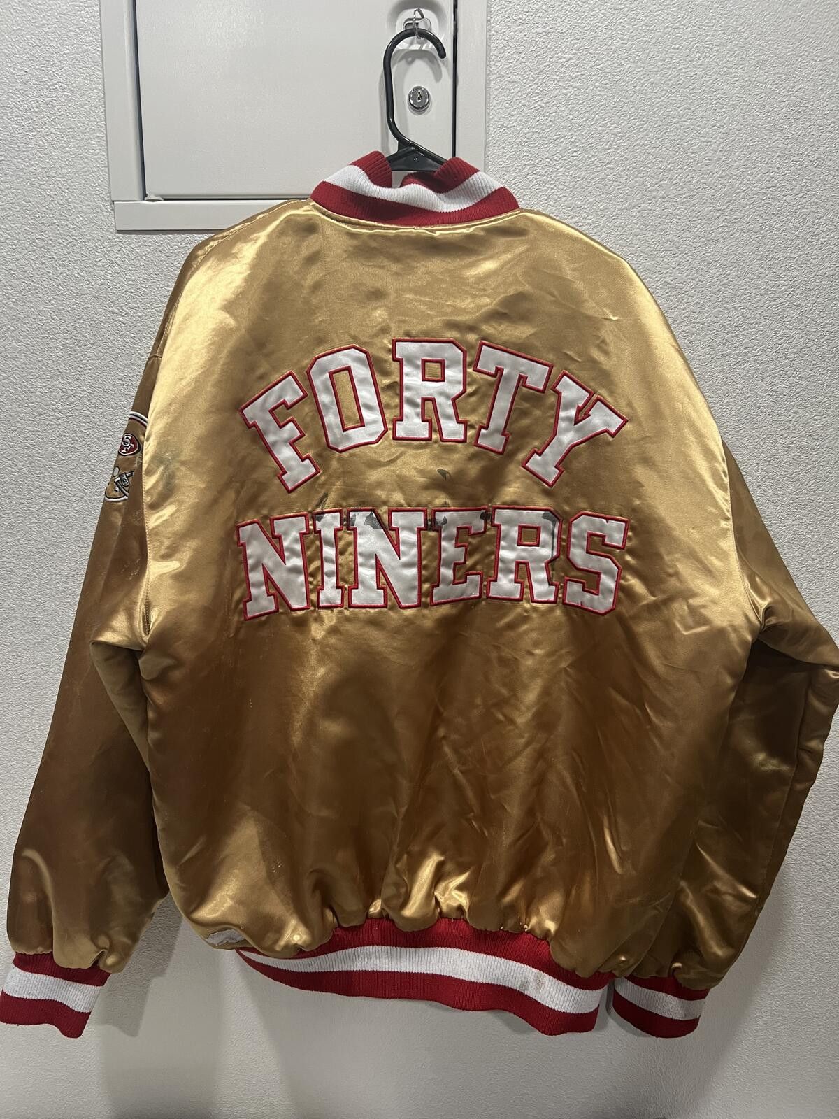 NFL 90s/00s 49ers Gold Satin Jacket Size US XL / EU 56 / 4 - 6 Thumbnail