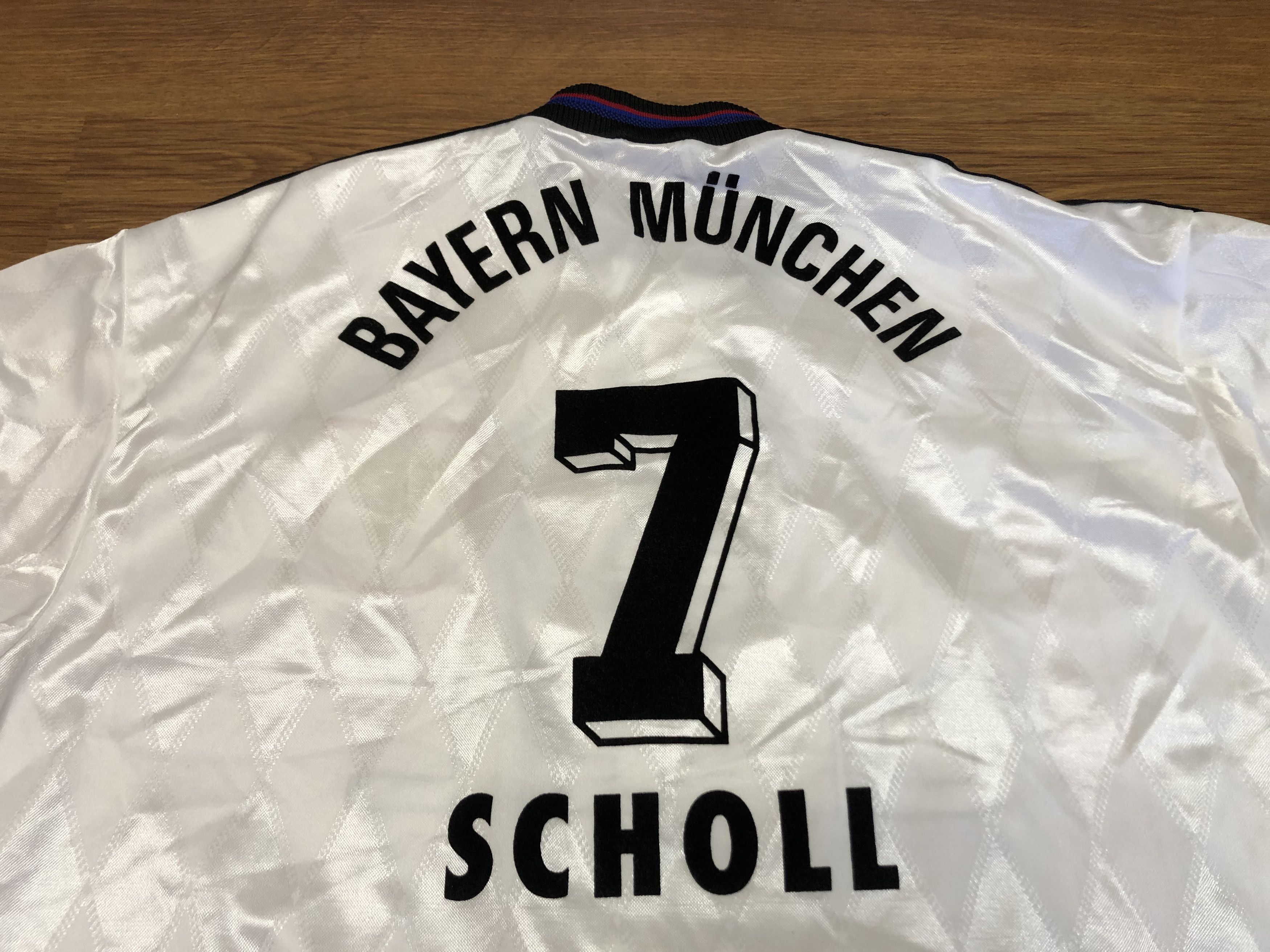 Adidas Bayern Munich Away Football Shirt 1996-1998 Size XL#7 Scholl Size US XL / EU 56 / 4 - 14 Thumbnail