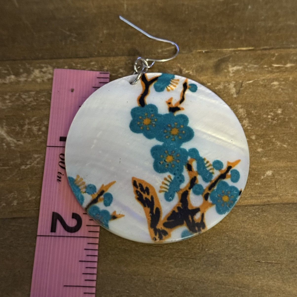 Other Dressbarn blue floral shell earrings Size ONE SIZE - 3 Thumbnail