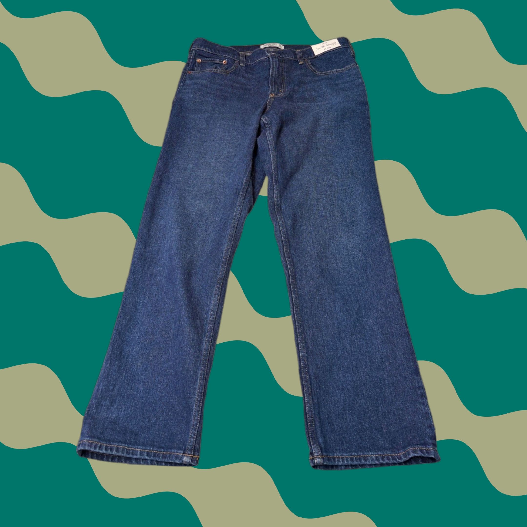 Abercrombie & Fitch NWT Abercrombie & Fitch The '90s Straight Mid Rise Dark Wash Denim Jeans W34 L30 Women Jeans Straight Rise Mid Dark Wash 90s Womens Size 24" / US 00 / IT 34 - 1 Thumbnail