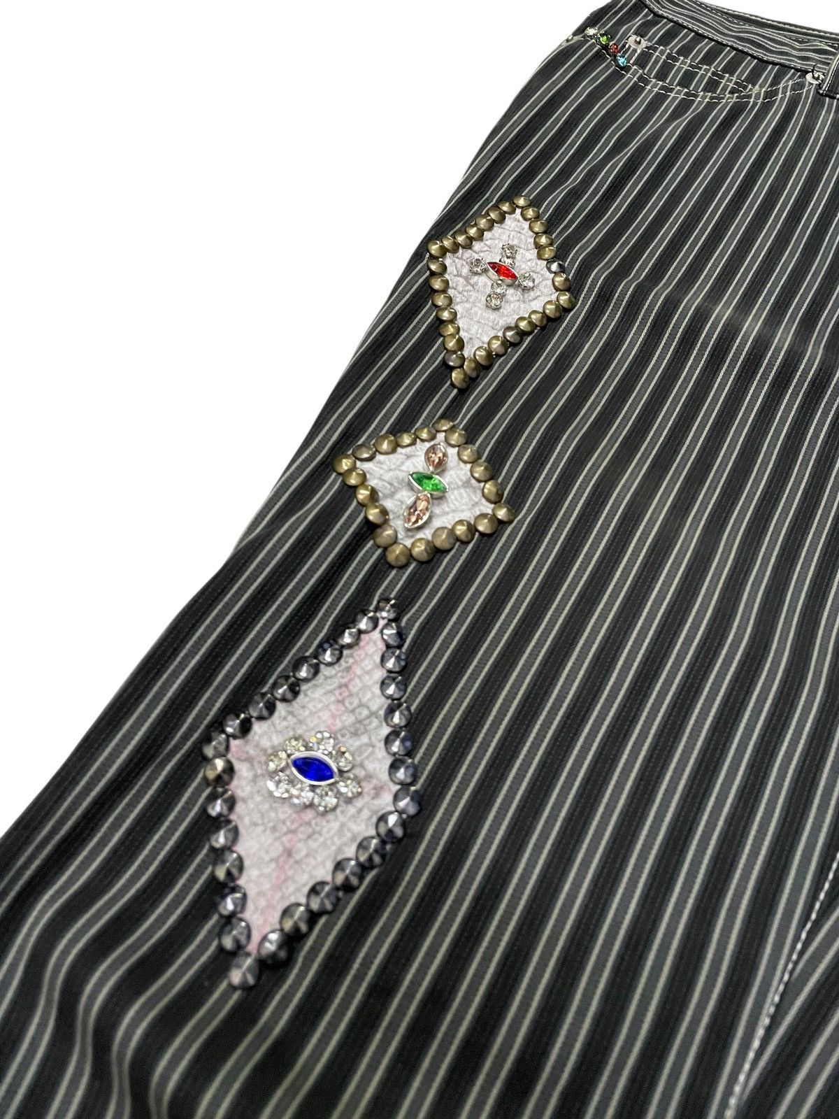 Kapital × Tornado Mart Tornado Mart Gemstone Stud Snake Skin Jacquard Flare Pants Size US 30 / EU 46 - 7 Thumbnail