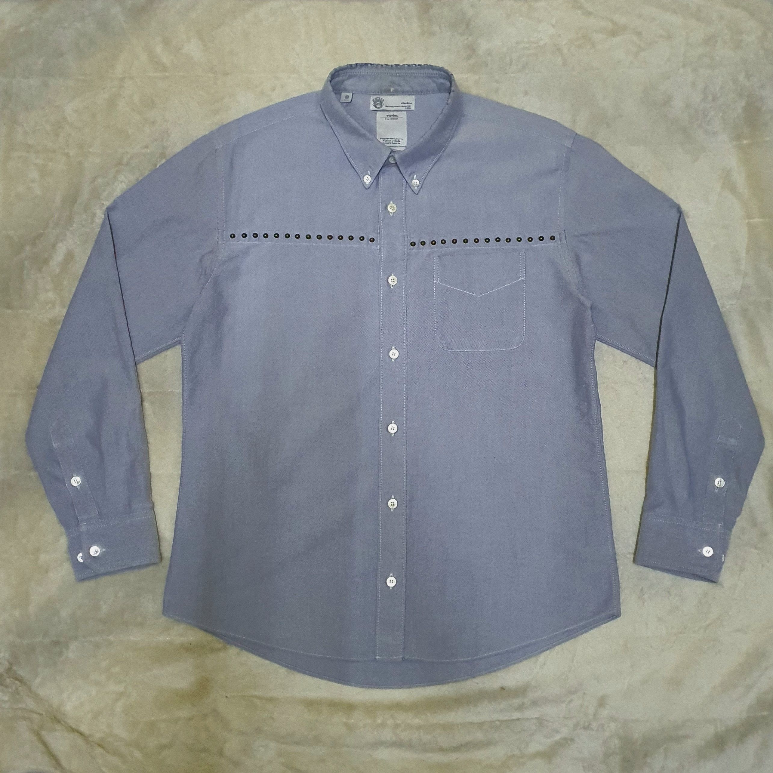 Visvim VISVIM Studded Front Western Oxford Shirt – Size M Size US M / EU 48-50 / 2 - 2 Thumbnail