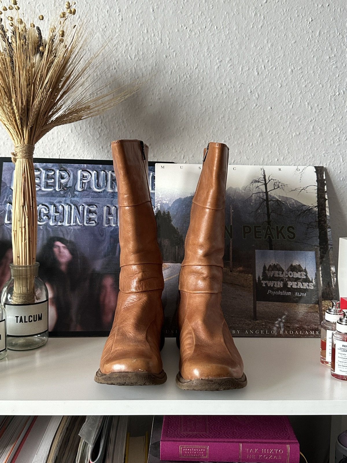 Seditionaries × Vintage Vintage Leather Patchwork Square Toe 60s Boots Size US 8 / IT 38 - 4 Thumbnail