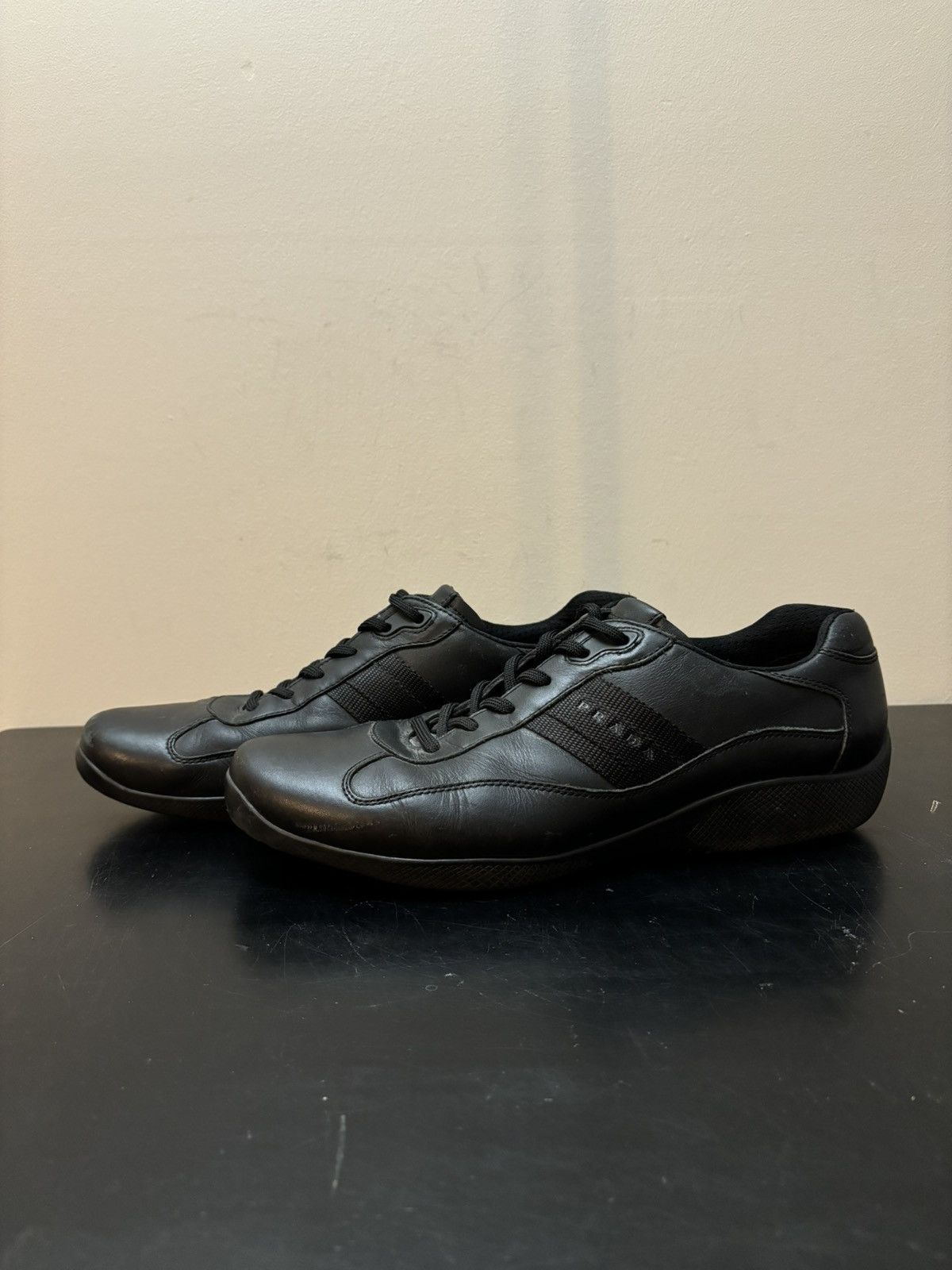 Prada Prada America’s Cup Retro Leather Eagle Black Size US 8.5 / EU 41-42 - 1 Thumbnail