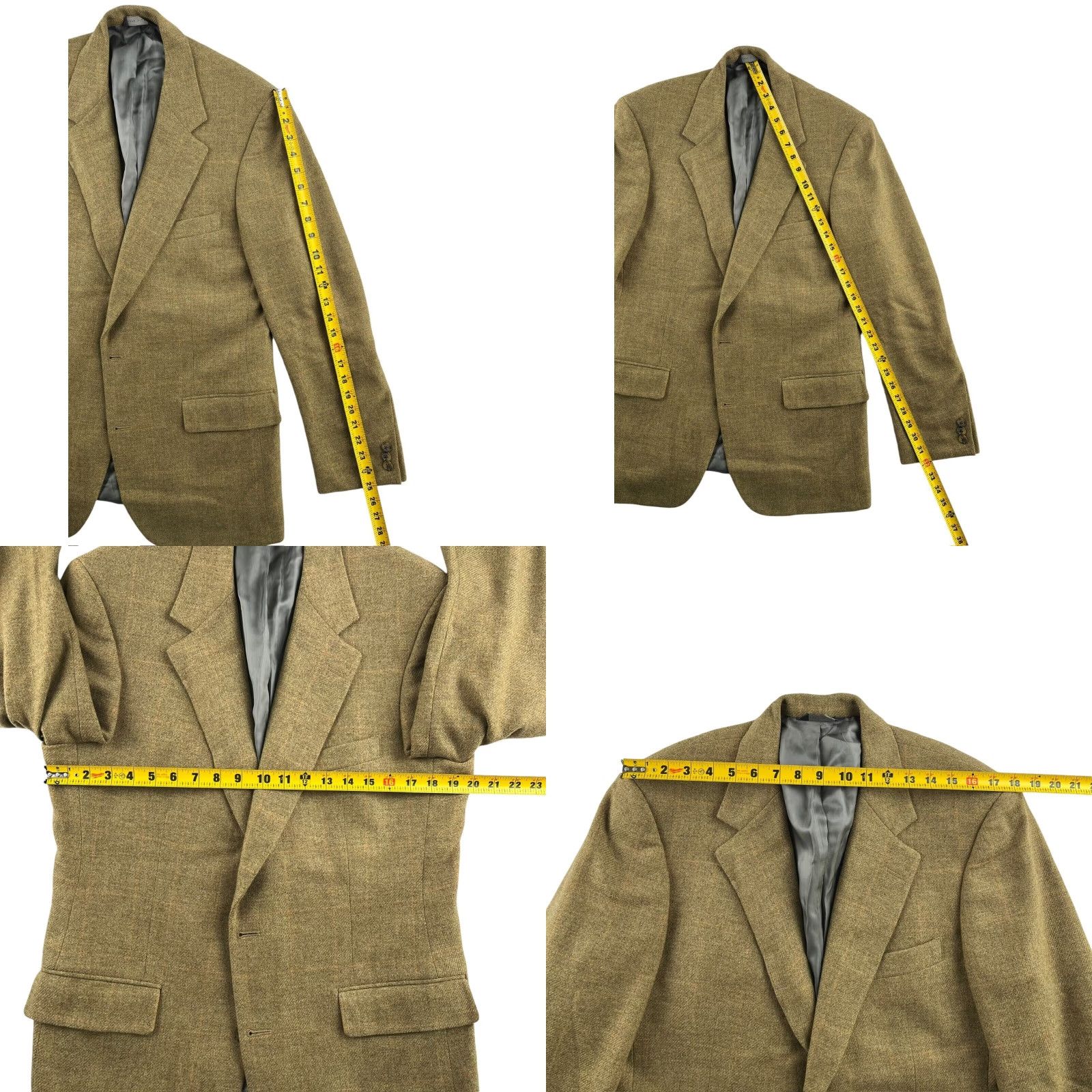 Brooks Brothers Brooks Brothers Men's Blazer Jacket Wool Tweed Tan 40 Regular USA Brown Notch Lapel 2-Button Single-Vented Mens Size 40R - 8 Thumbnail