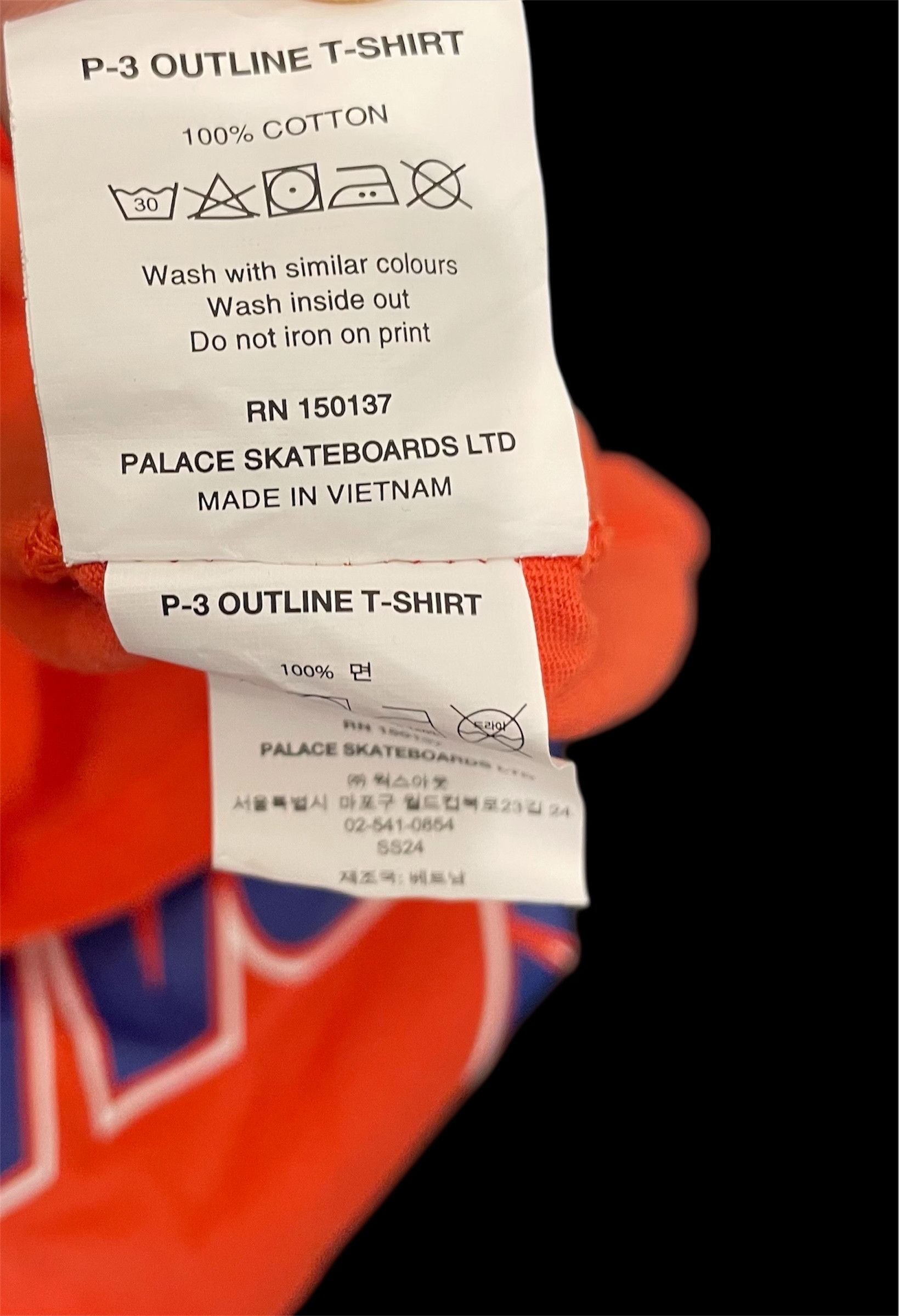 Palace T-shirt Palace P-3 Outline Red Size US XXL / EU 58 / 5 - 8 Thumbnail