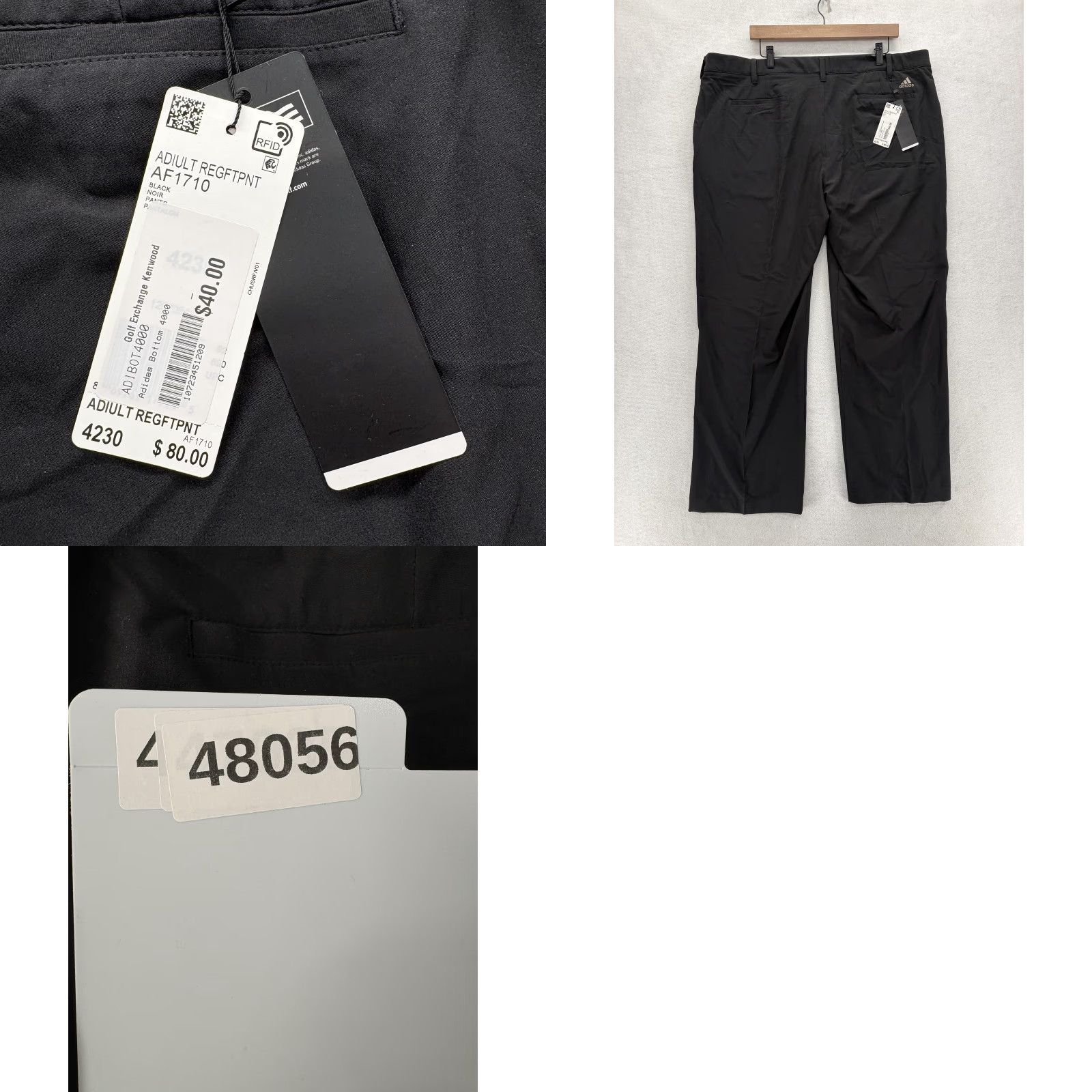 Adidas Adidas Golf Pants Mens 42x30 Black Stretch Regular Fit Performance Tech Athletic Size US 42 / EU 58 - 9 Thumbnail