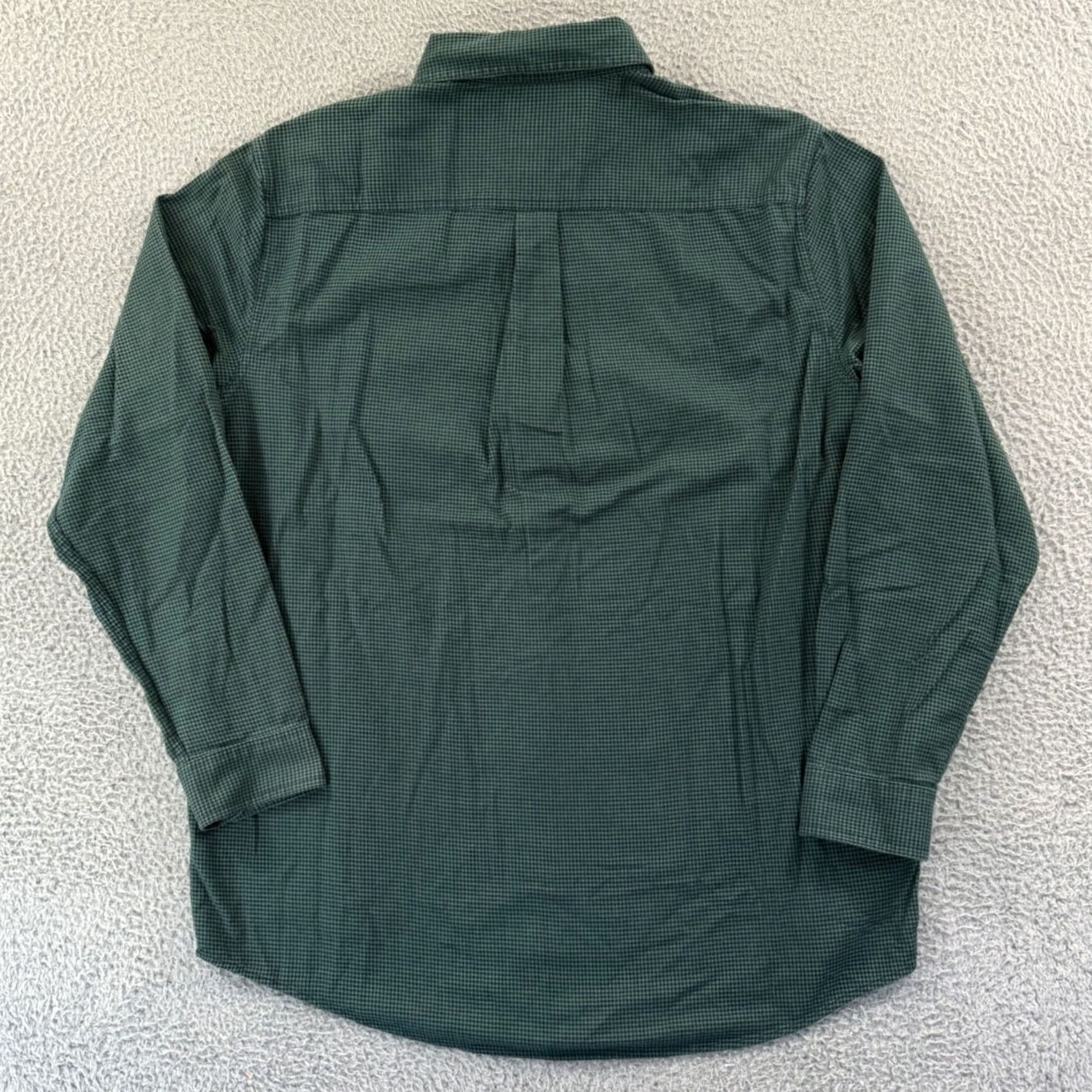 Vintage L.L. Bean Shirt Mens LT Green Houndstooth Button-Down Regular Fit Tall Large Button-Up Casual, Workwear, Travel, Formal, Vintage: No Size US L / EU 52-54 / 3 - 7 Thumbnail