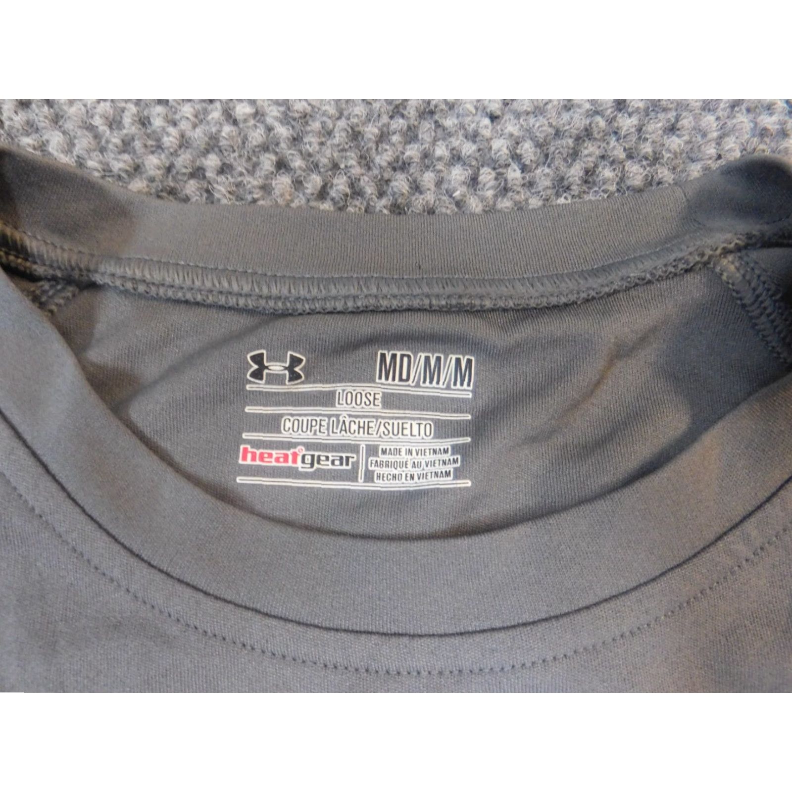Under Armour Under Armour Mens Shirt Short Sleeve Crew Neck Cotton Knit Logo Breathable Activewear 90s Gray M Regular Mens Size US M / EU 48-50 / 2 - 5 Thumbnail