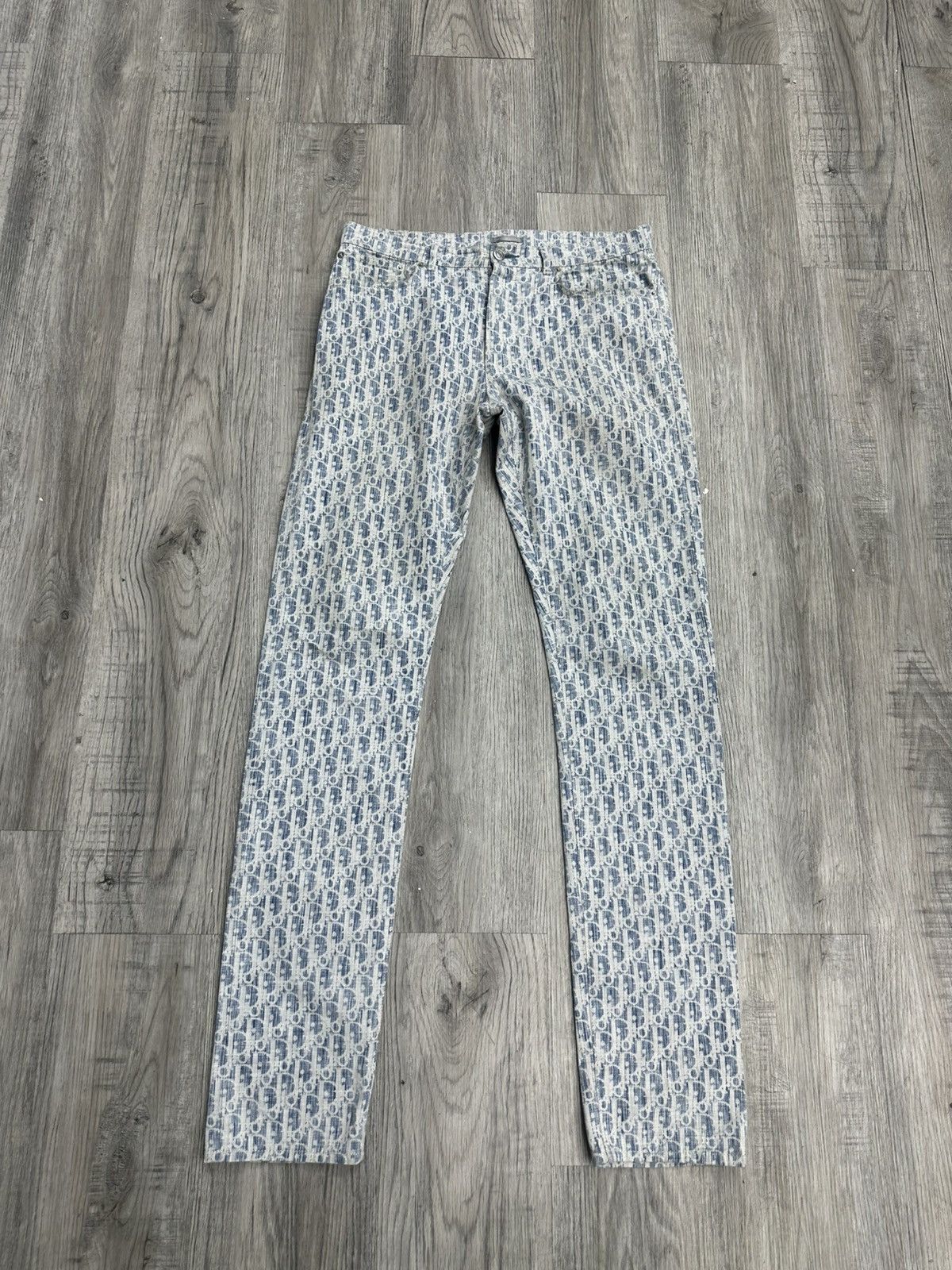 Dior Dior Blue Monogram Denim Slim Jeans Size US 30 / EU 46 - 1 Thumbnail