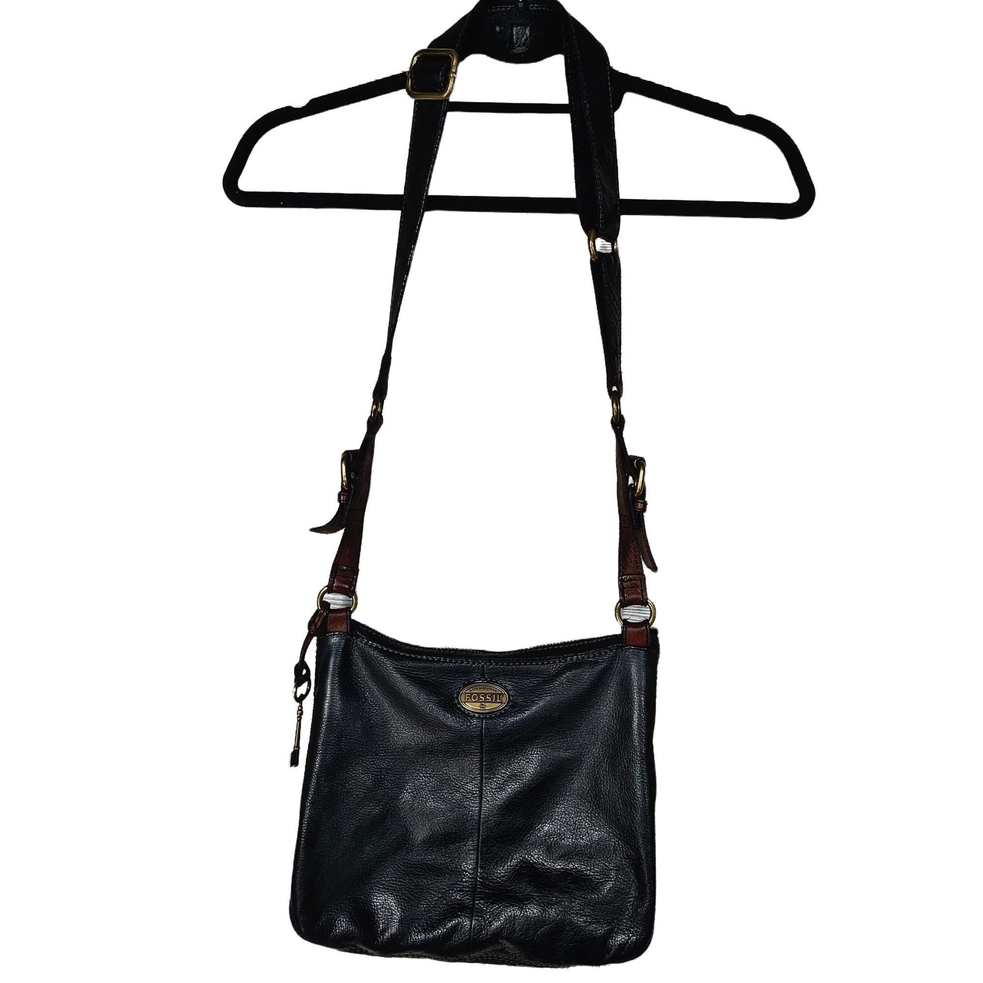 Fossil Fossil Cowhide Leather Gold Hardware Boho Crossbody Bag Size ONE SIZE - 1 Thumbnail